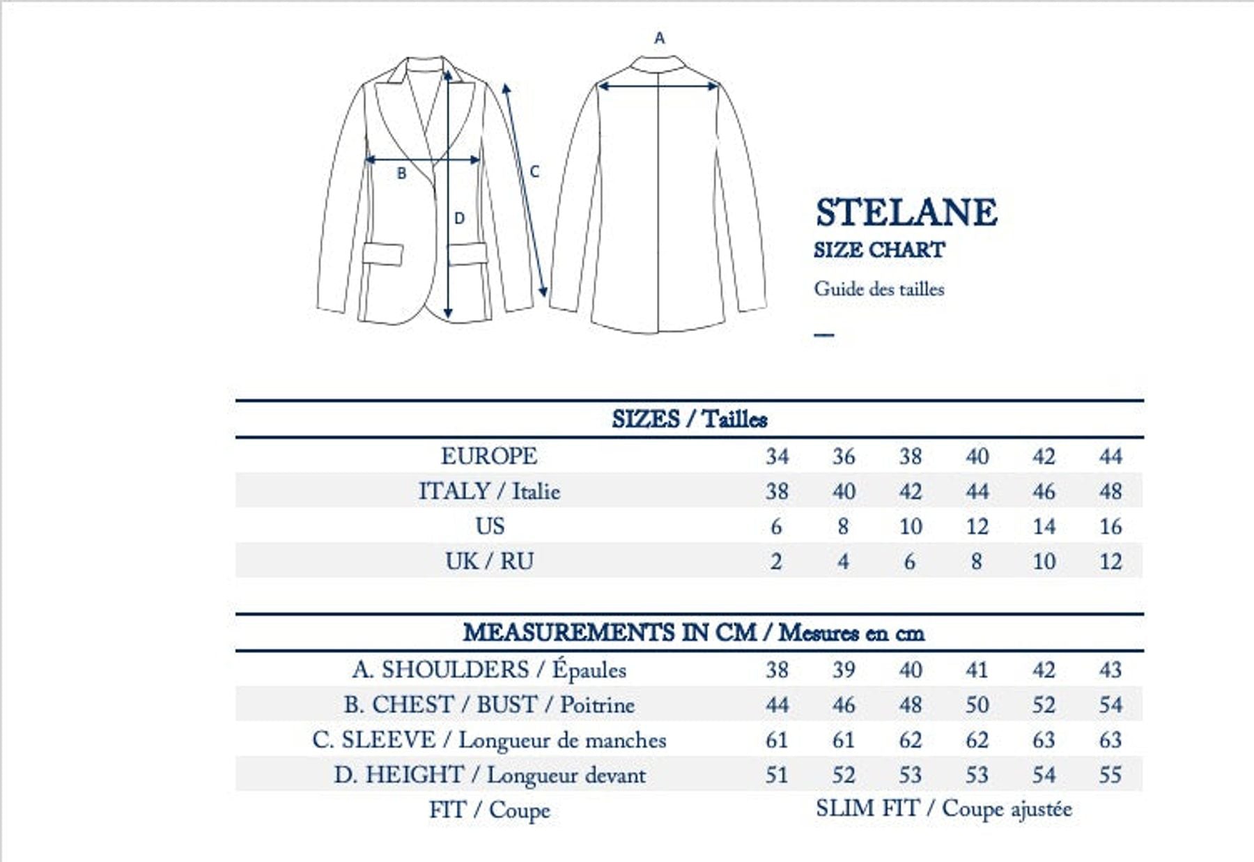 Stelane Jacke aus blauem Samt