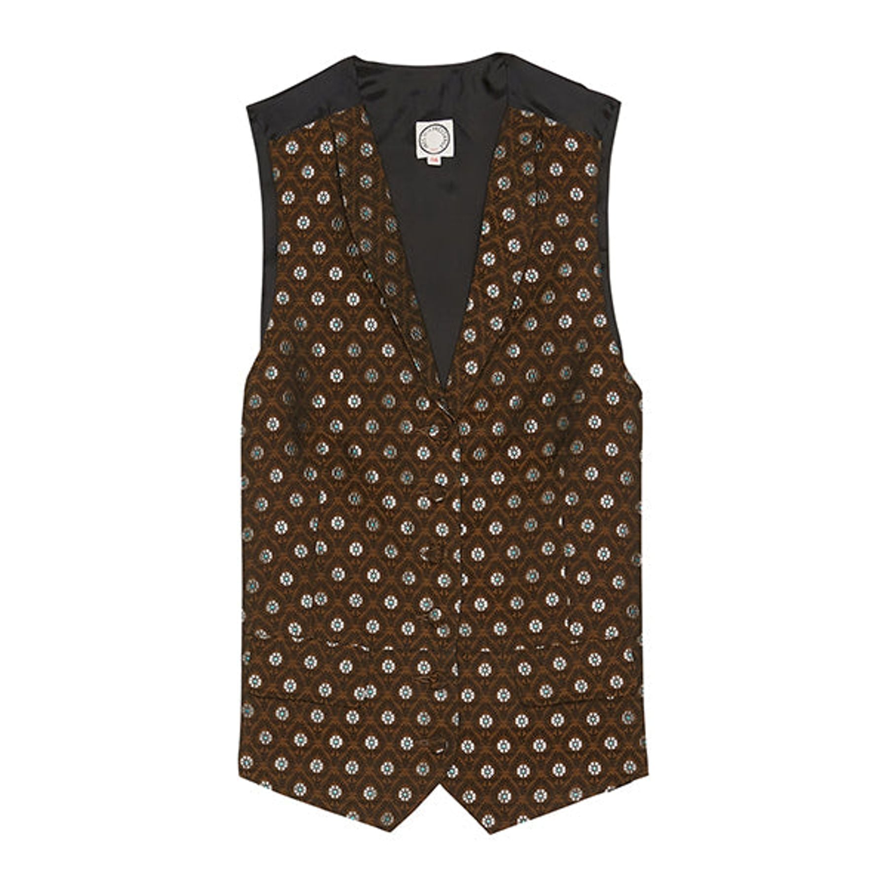 Chaleco floral Robinson bronce