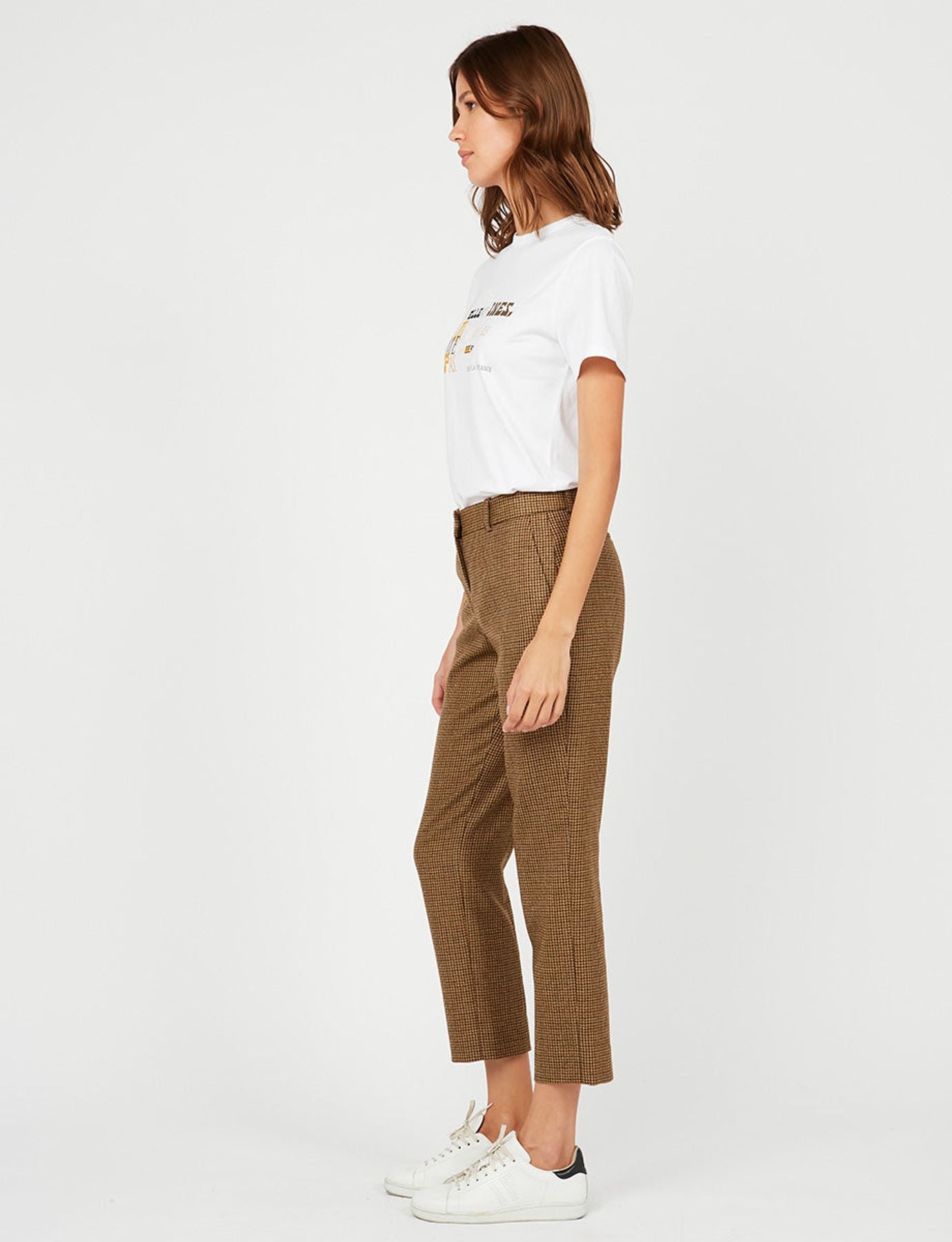 Pantalón Audrey de pura lana y pata de gallo