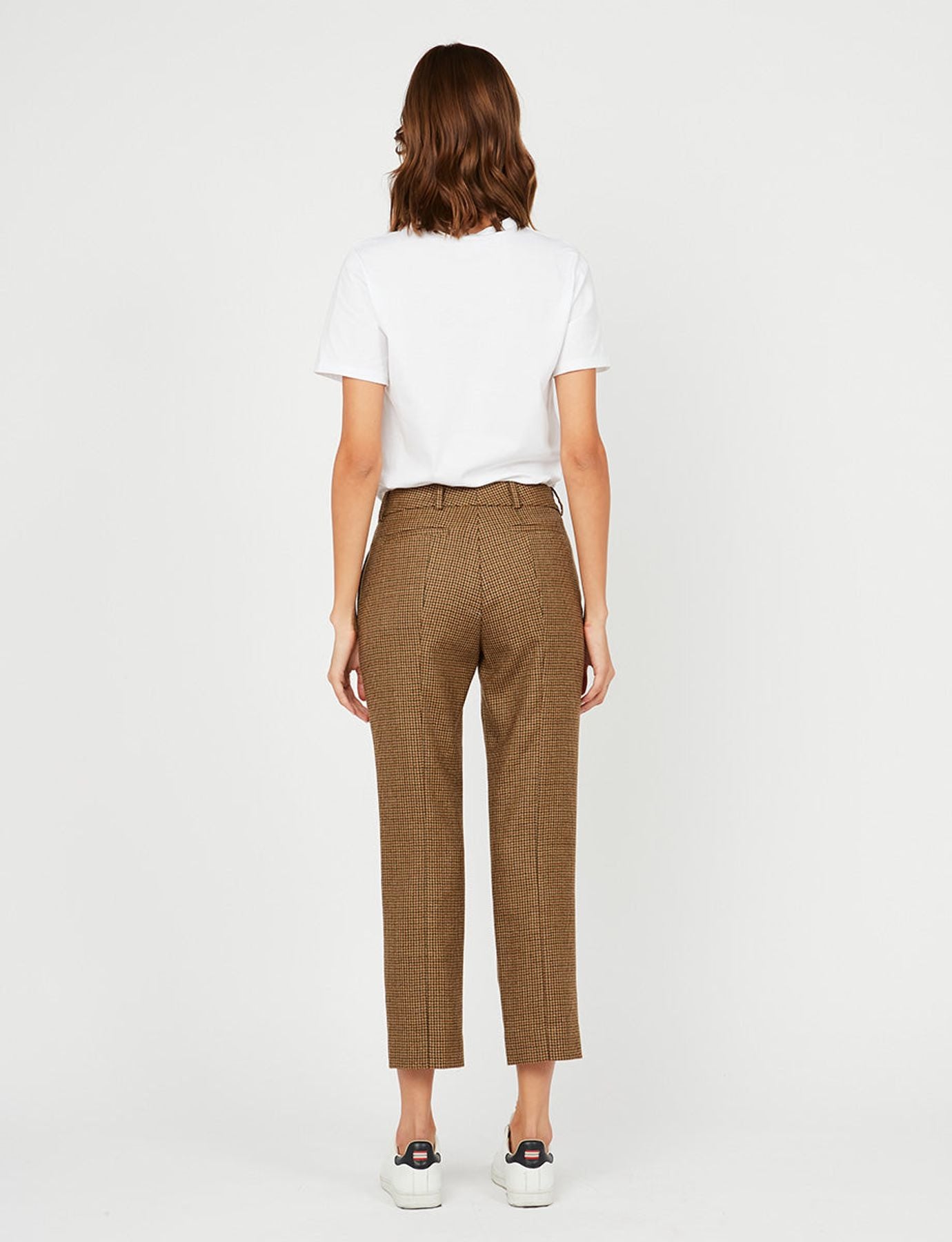 Pantalón Audrey de pura lana y pata de gallo