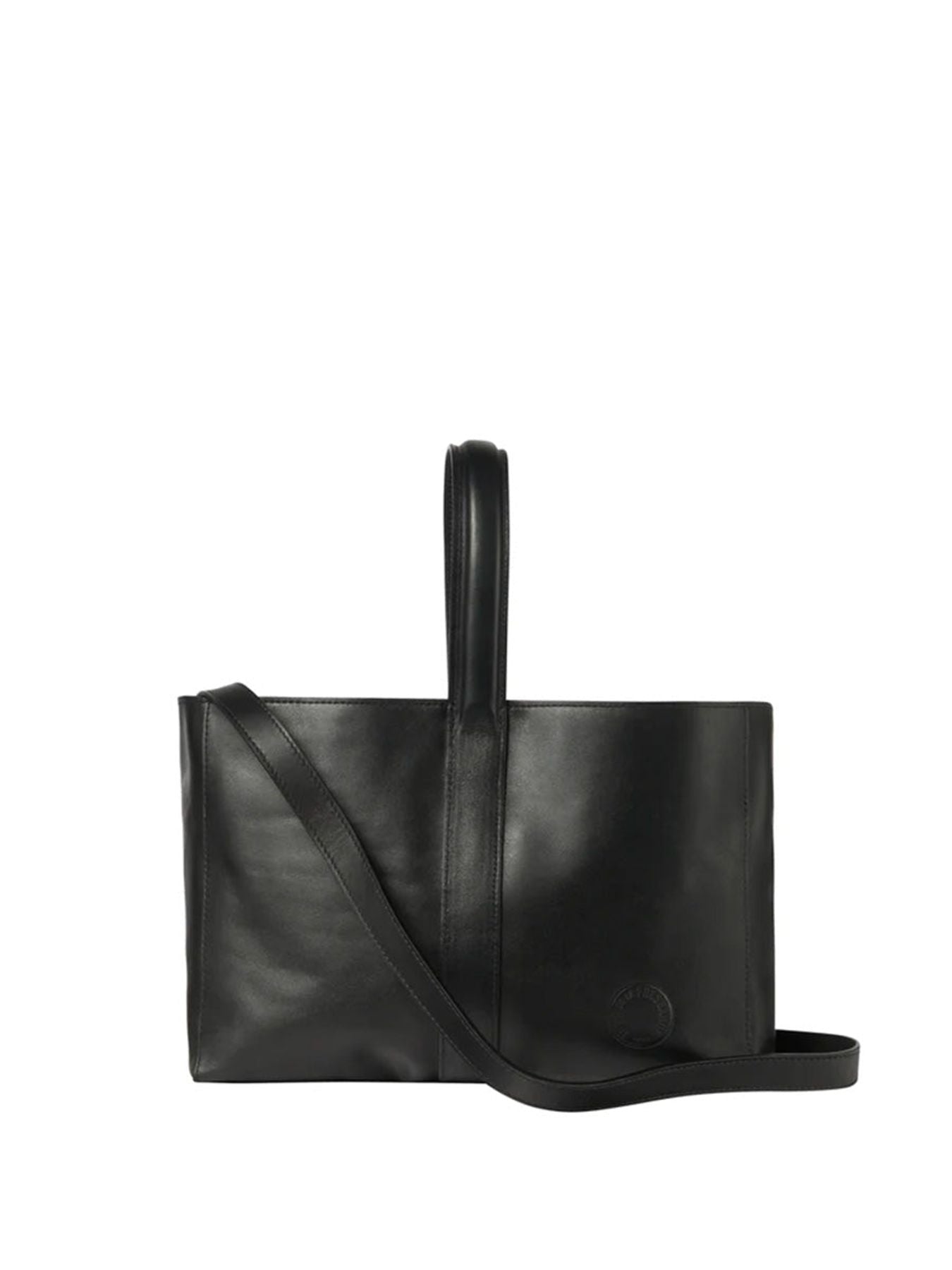 Léonore S black leather bag