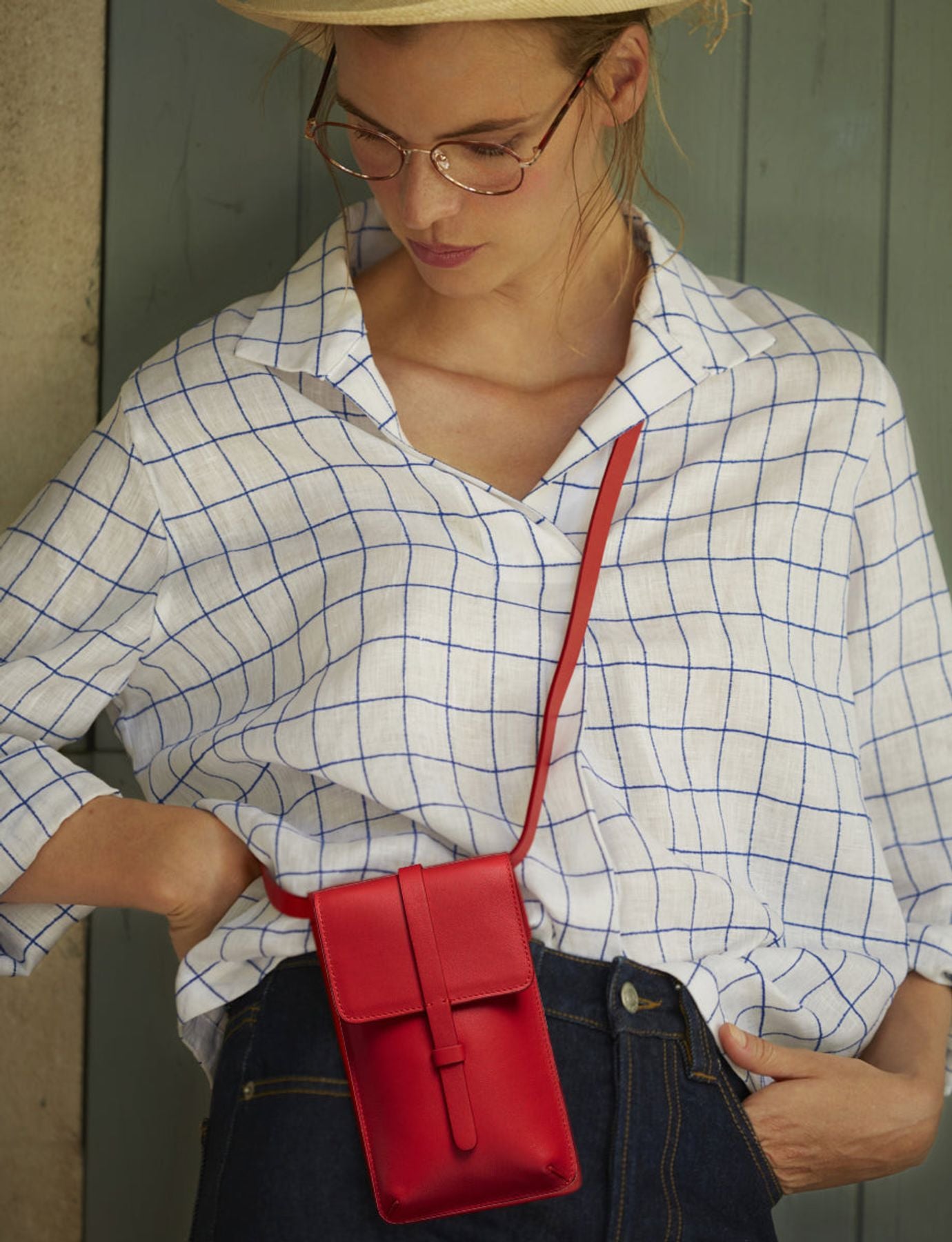 Smartphone bag Léonore red