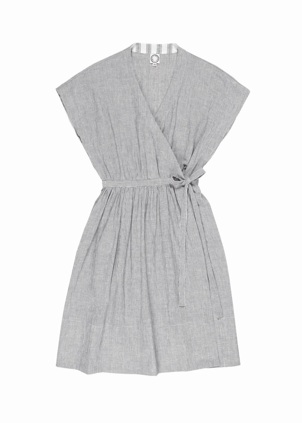 Vestido Marguerite de algodón azul marino