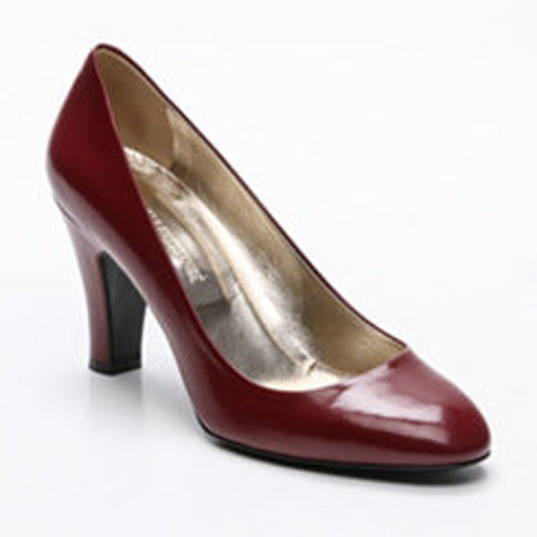 Zapato Jacqueline de piel de cabra burdeos glaseada