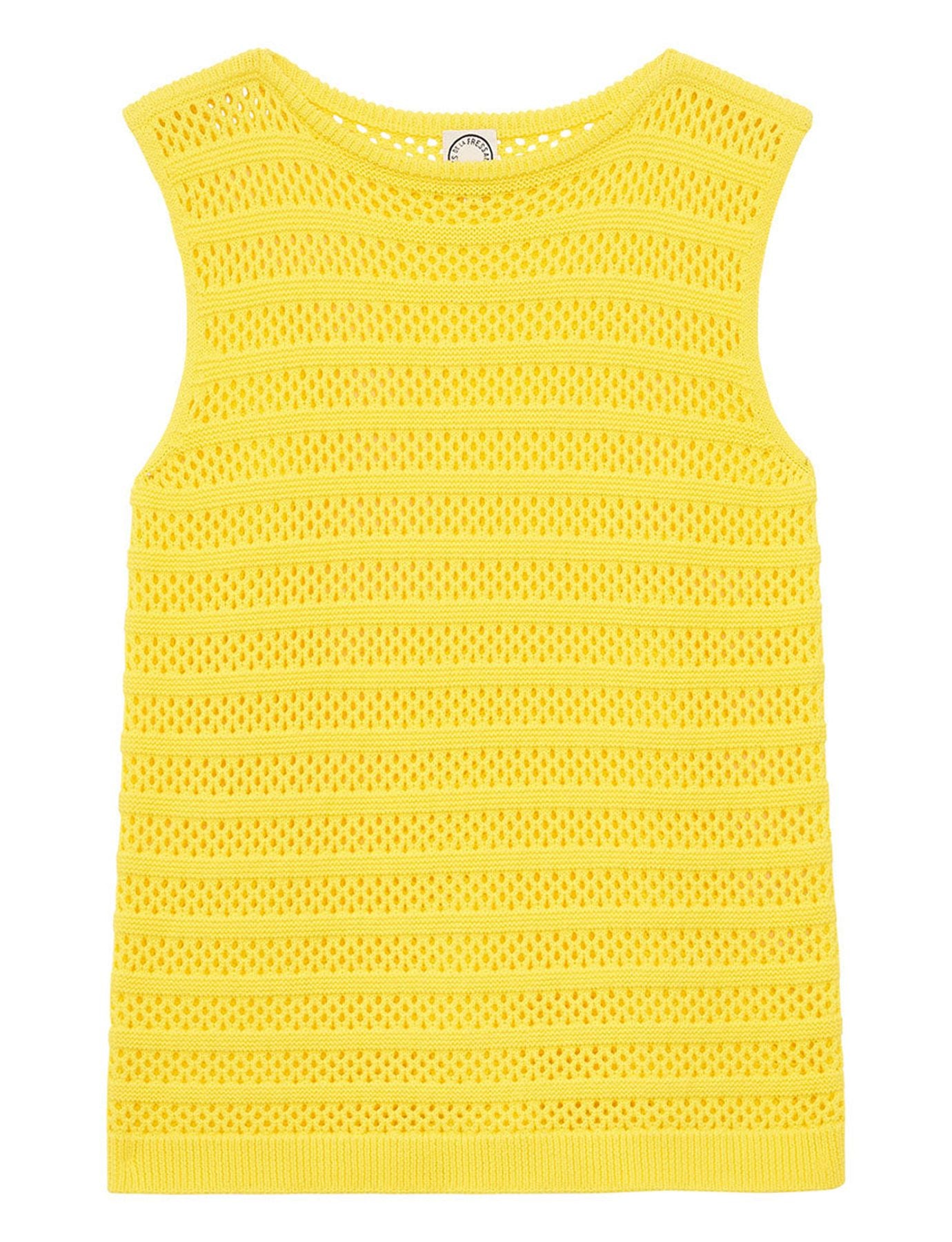 Camiseta amarilla de ganchillo Clovis
