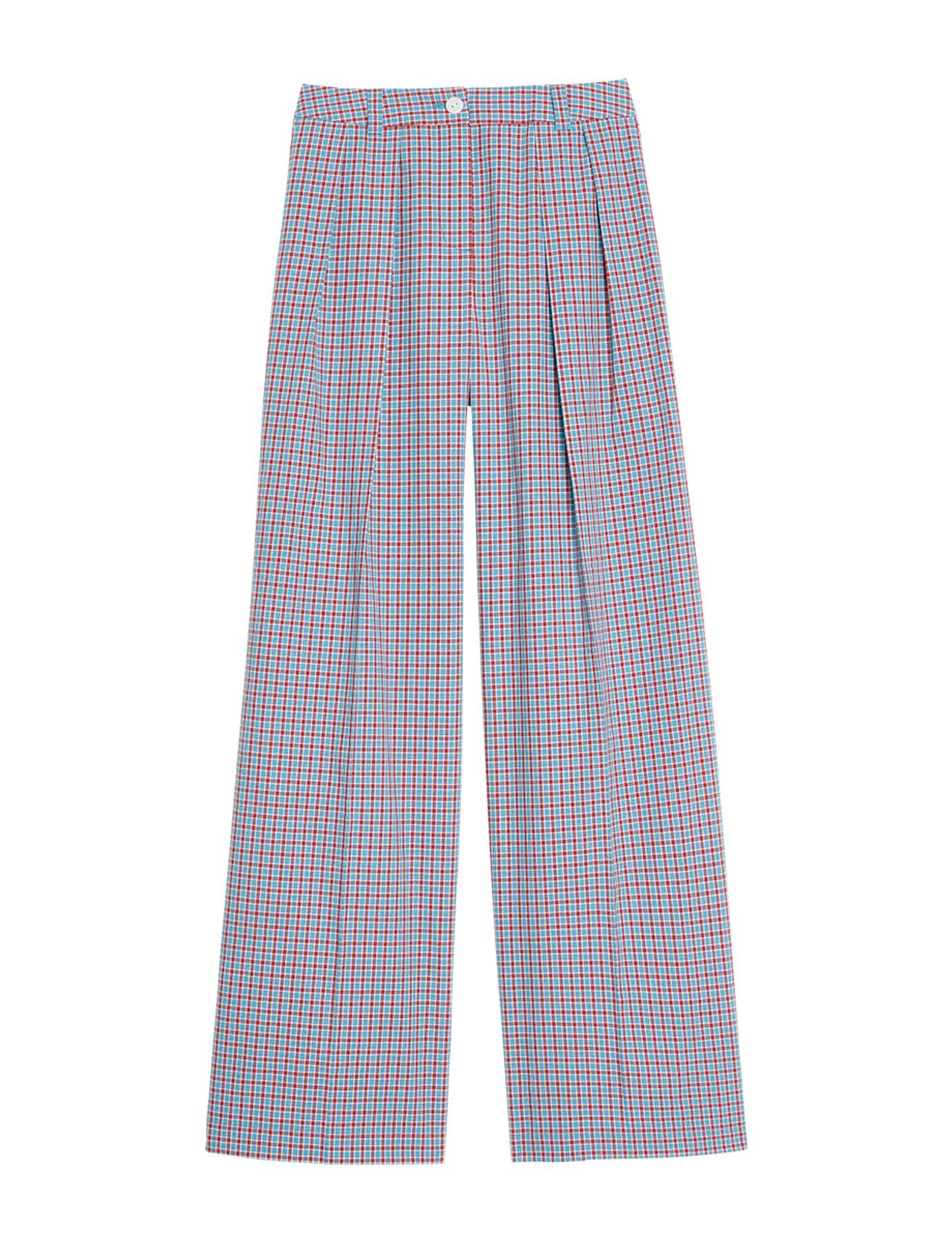 Pantalones a cuadros turquesa Luciano