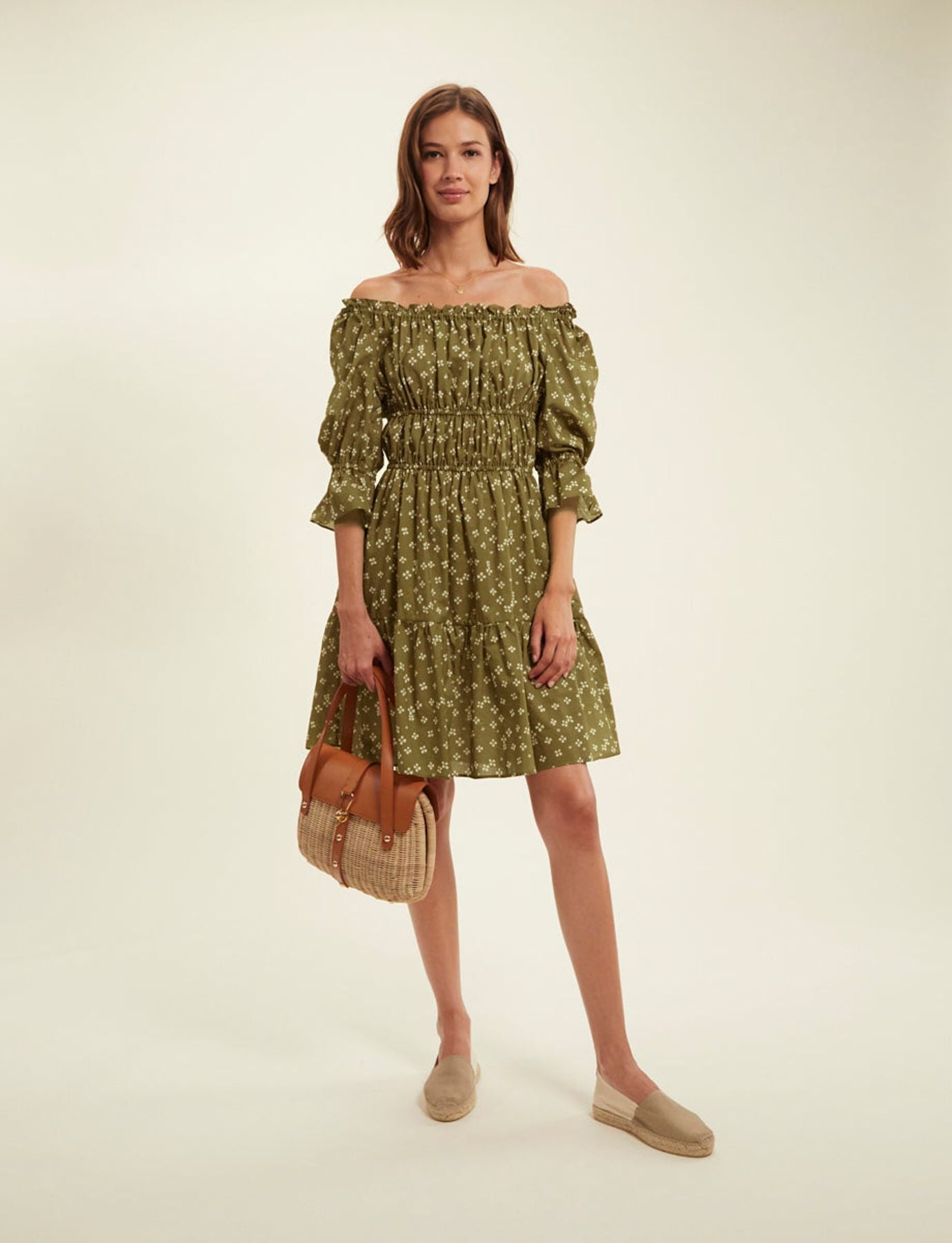 Vestido caqui Palmina Lucky
