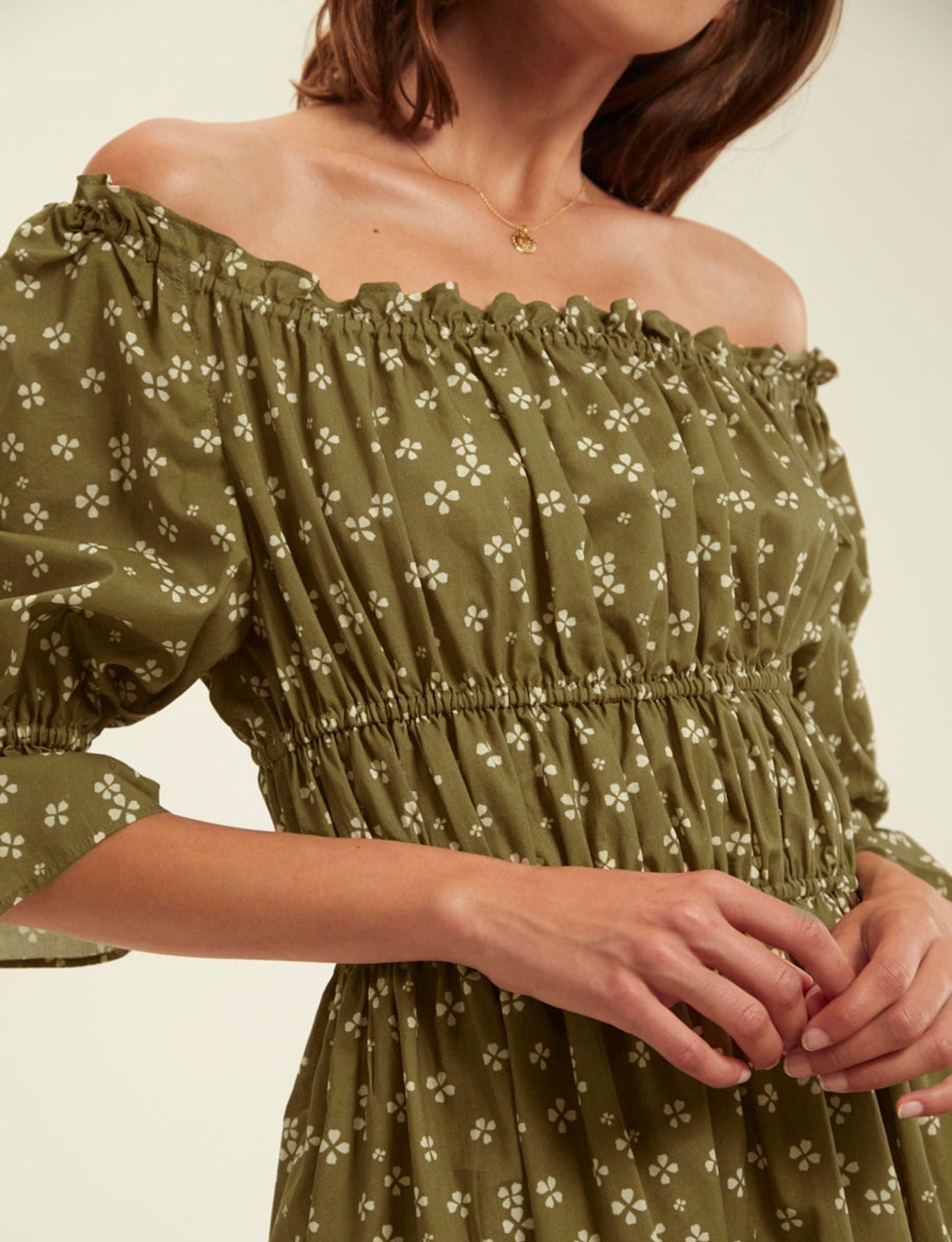 Vestido caqui Palmina Lucky