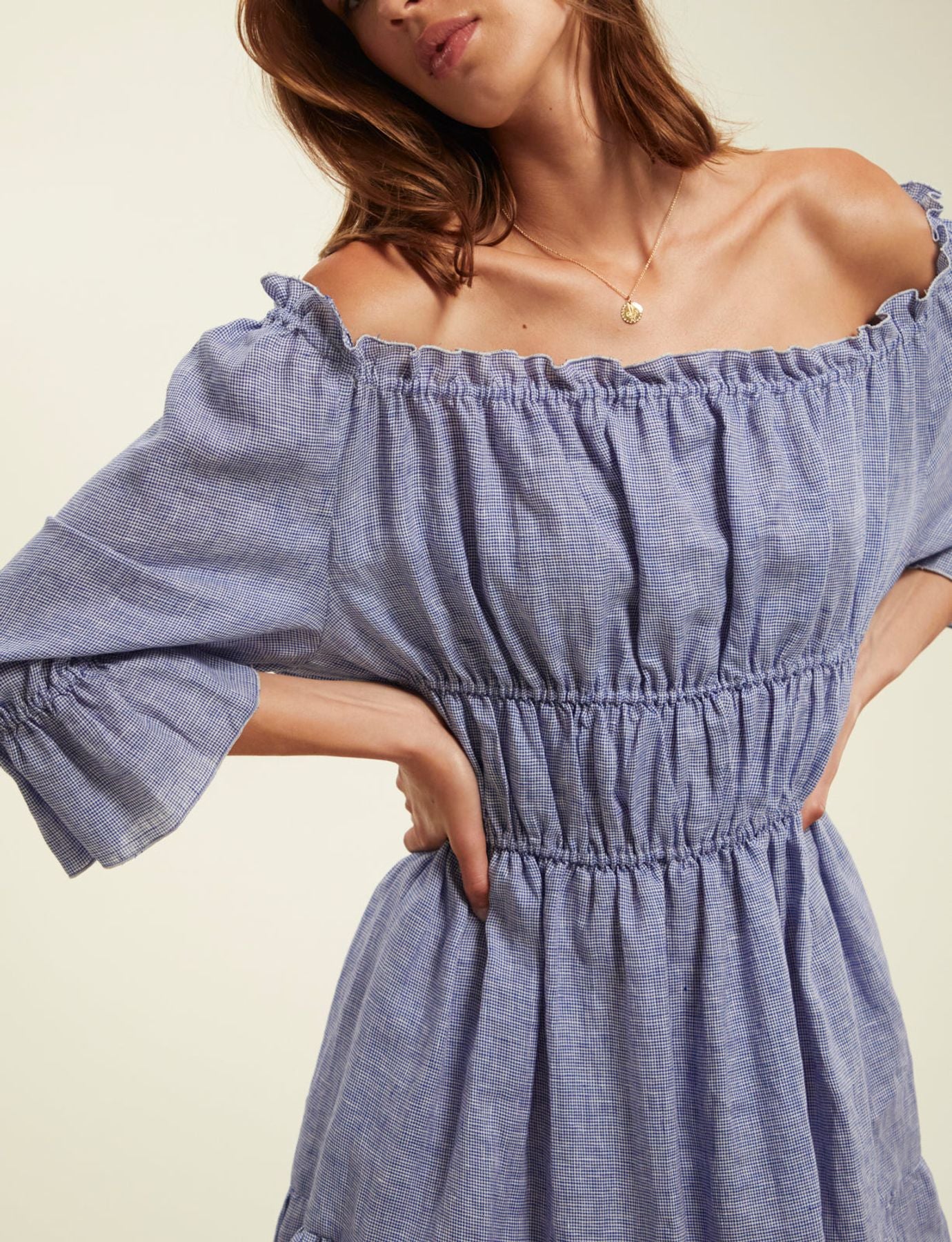Blue linen Palmina dress