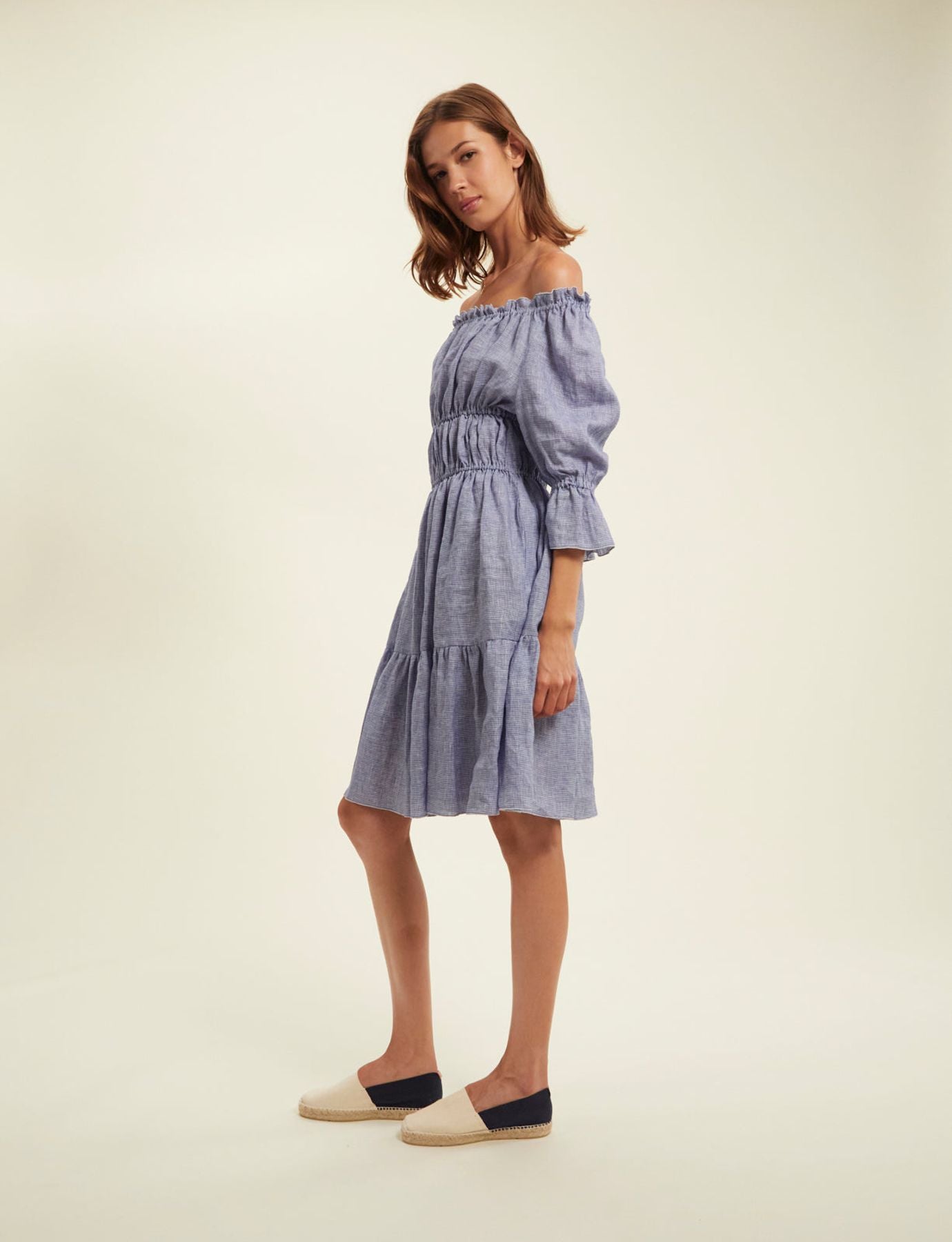 Blue linen Palmina dress