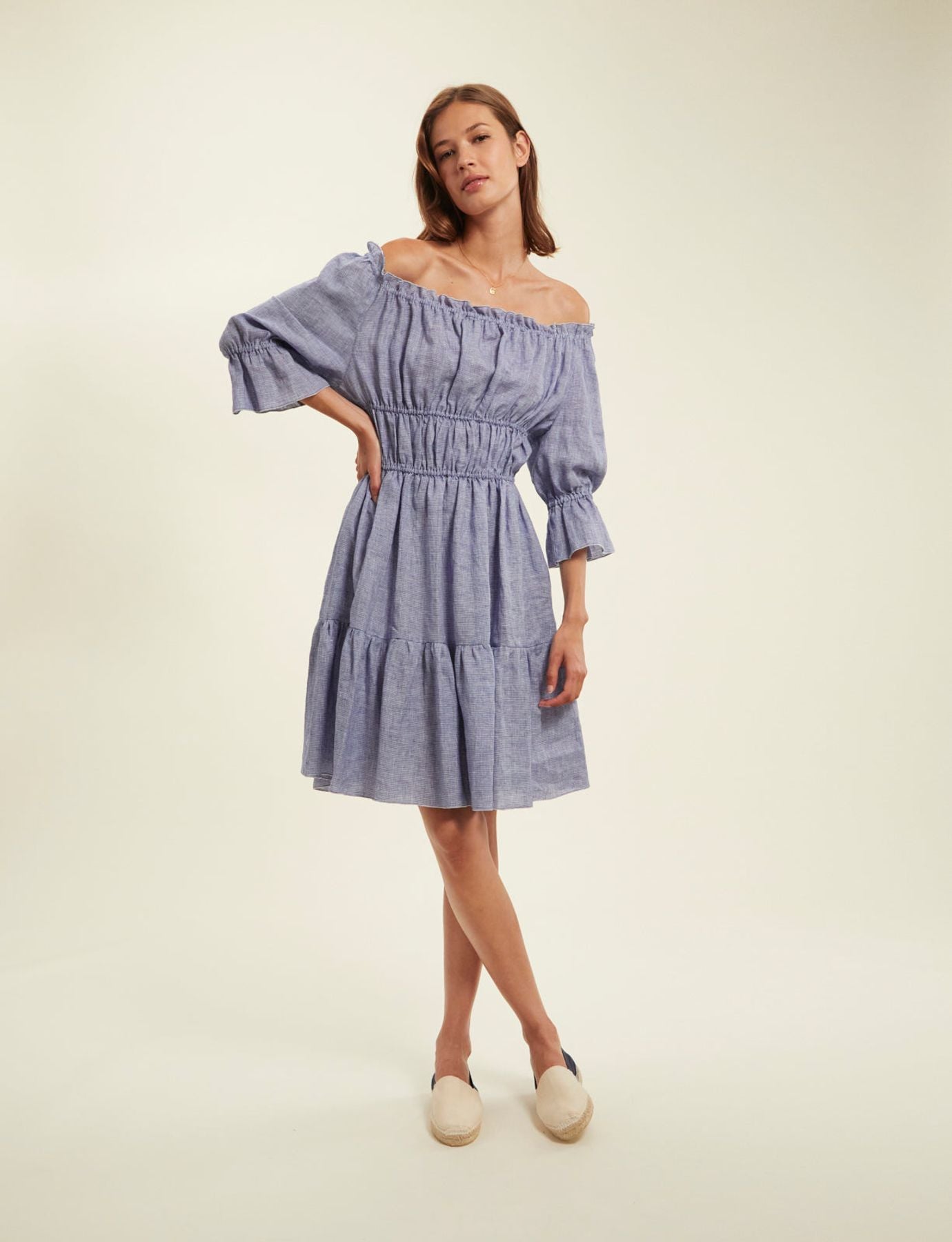 Blue linen Palmina dress
