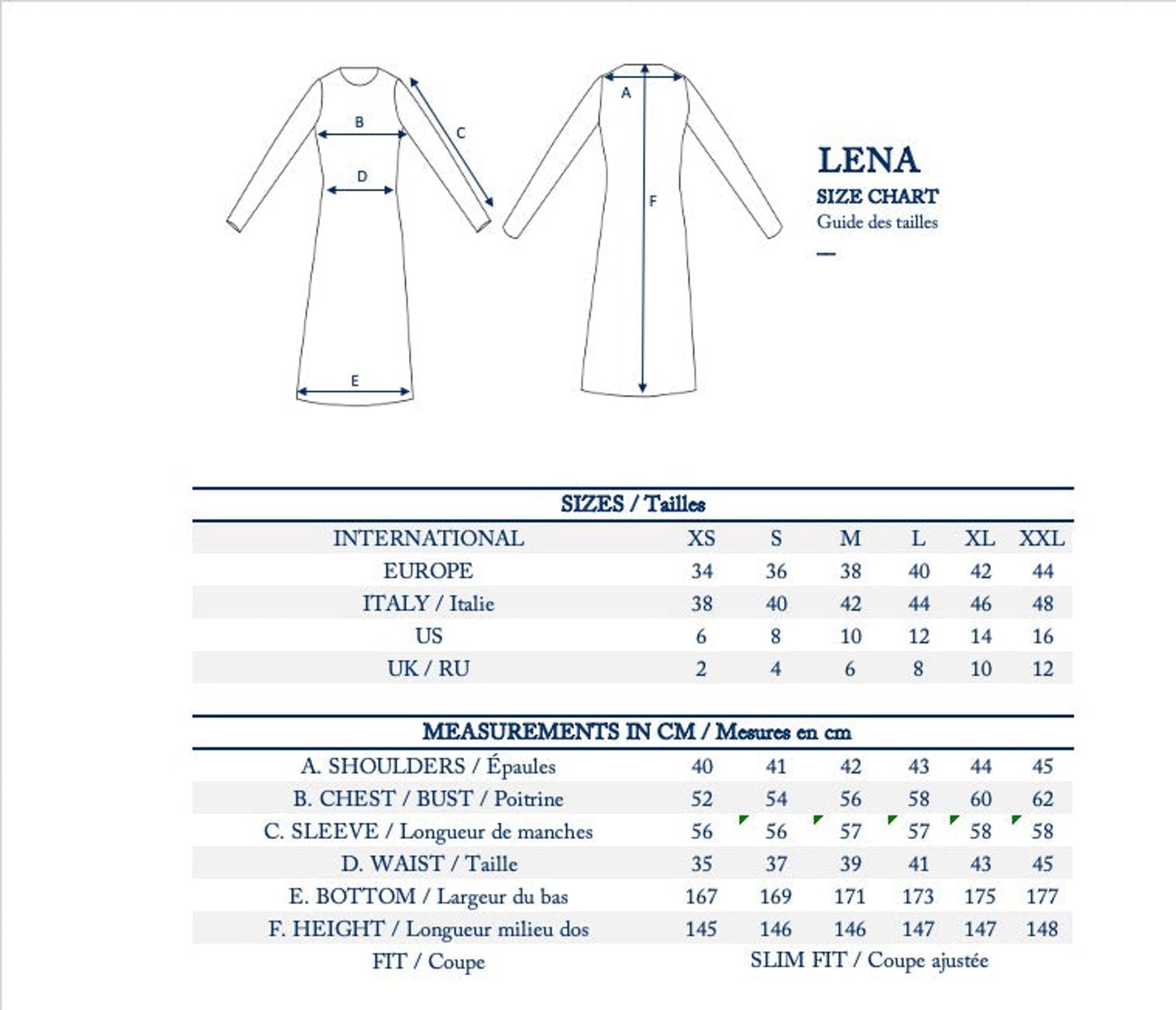 Vestido de rayas crudo Léna