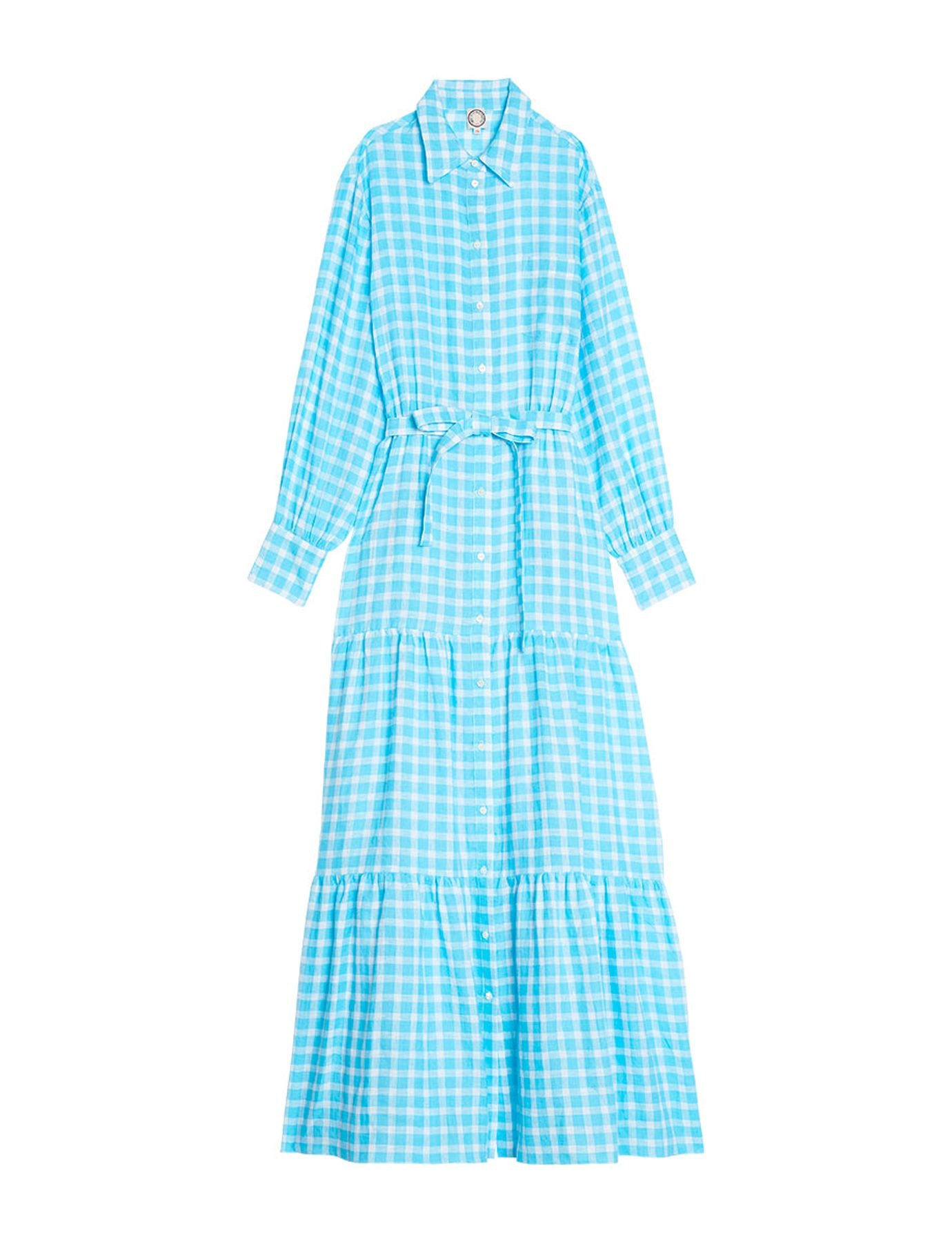 Vestido Léna Vichy turquesa