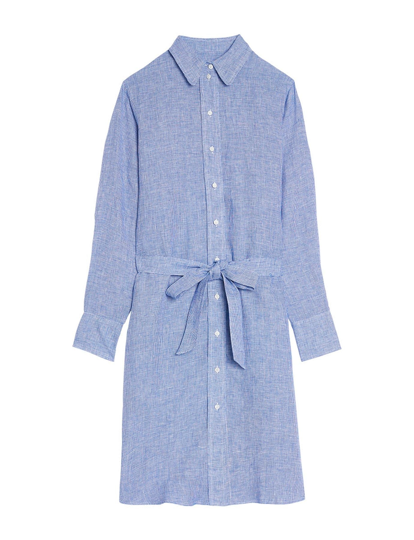 Vestido Amour de lino azul
