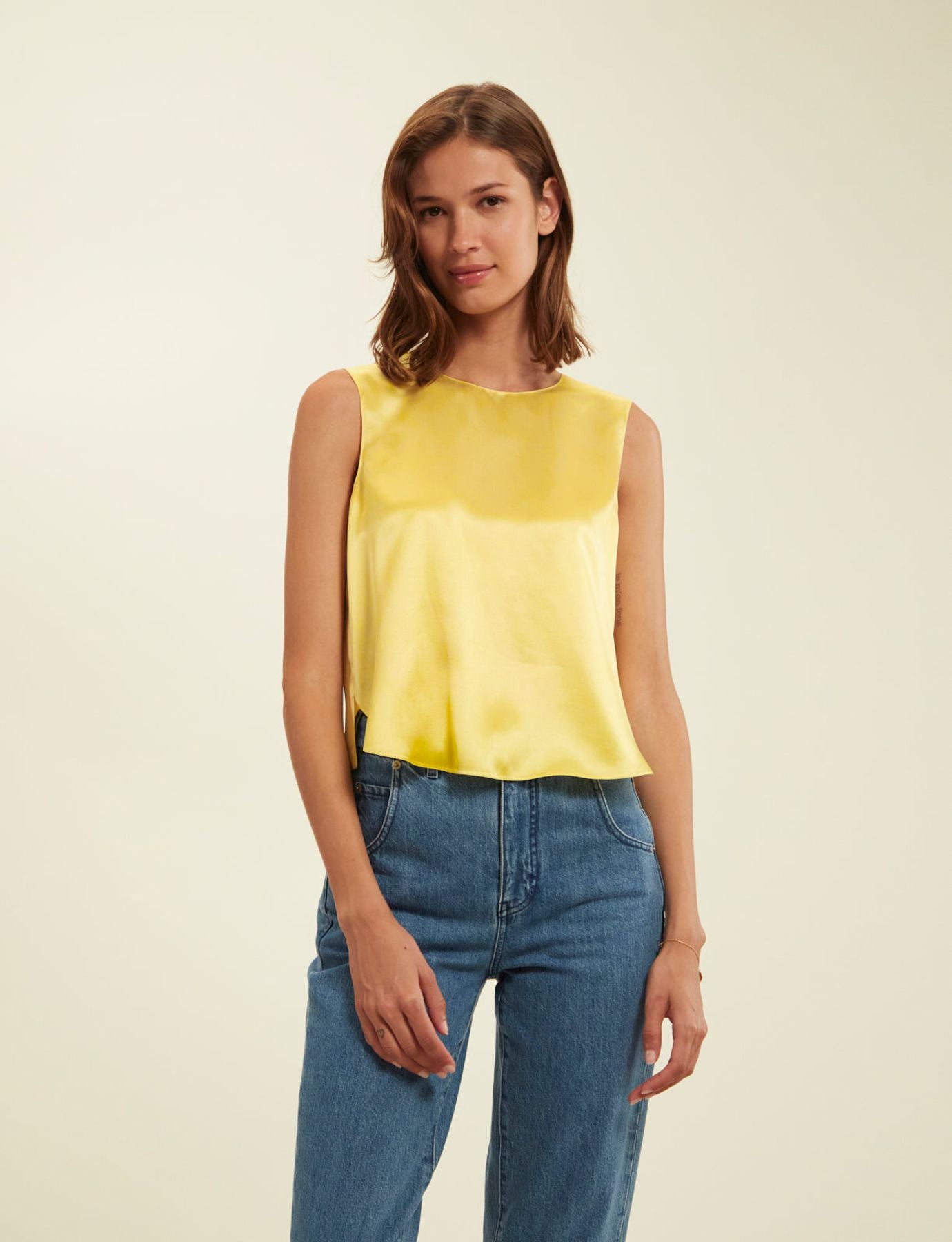 Albert yellow silk blouse