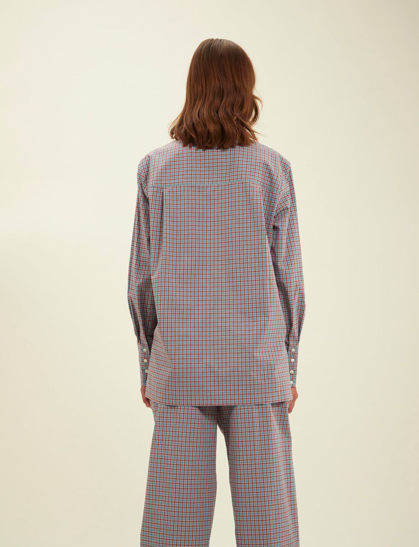 Falco turquoise check shirt