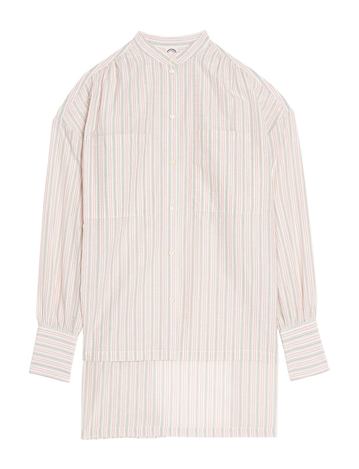 Camisa a rayas color crudo Adamo