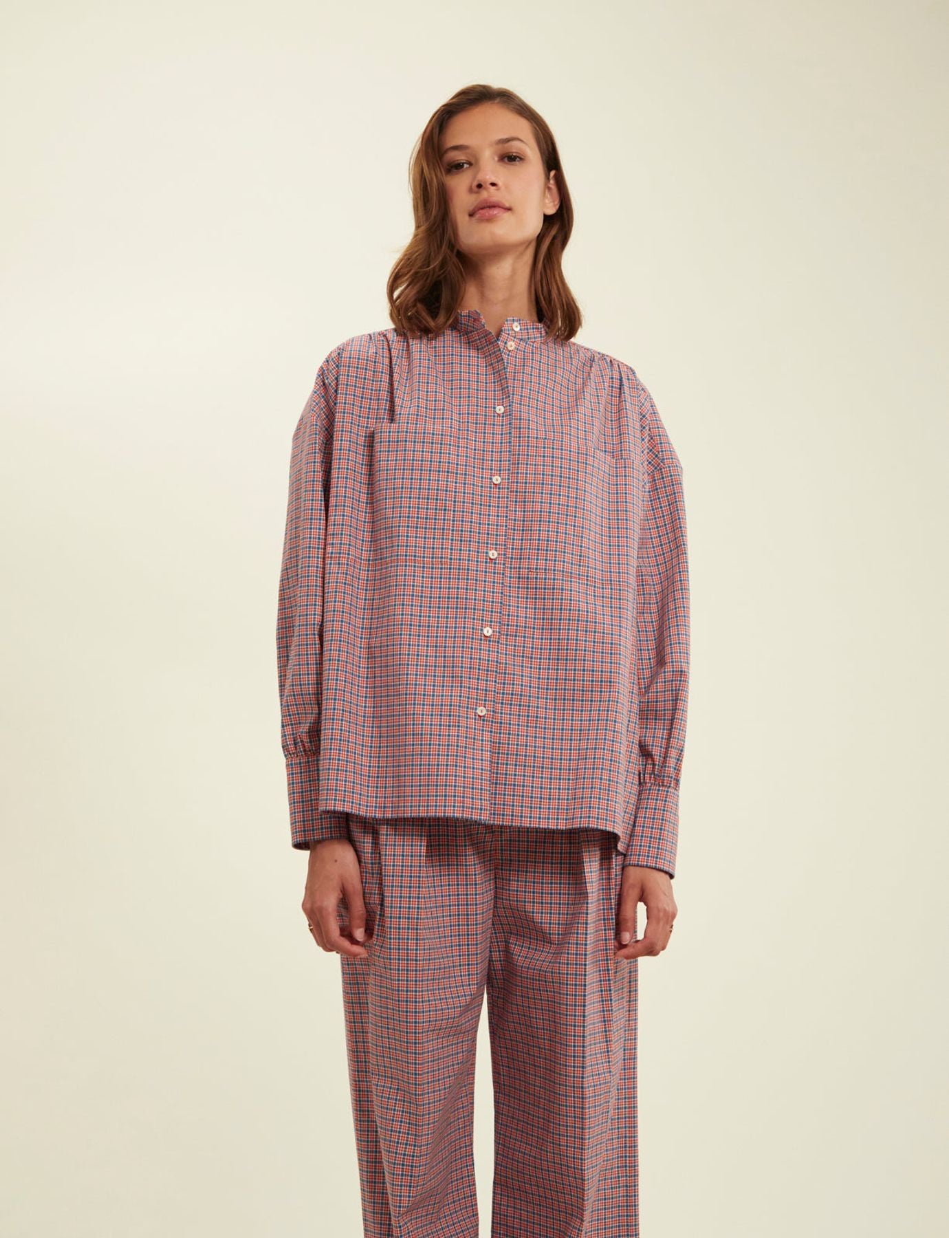 Camisa de cuadros rojos Adamo