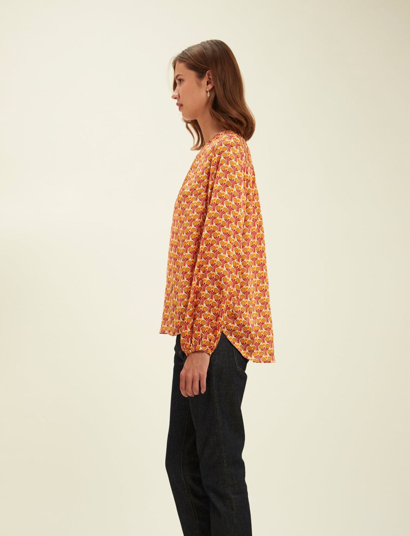 Joséphine Red Fountain blouse