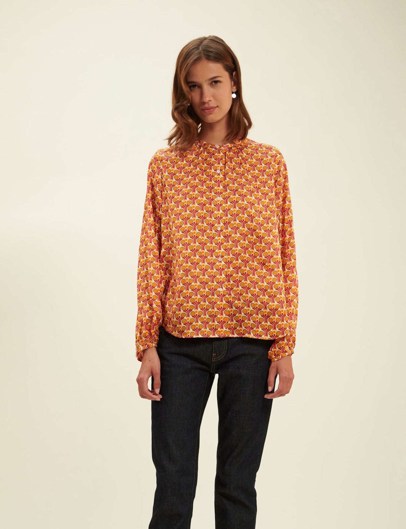 Joséphine Red Fountain blouse