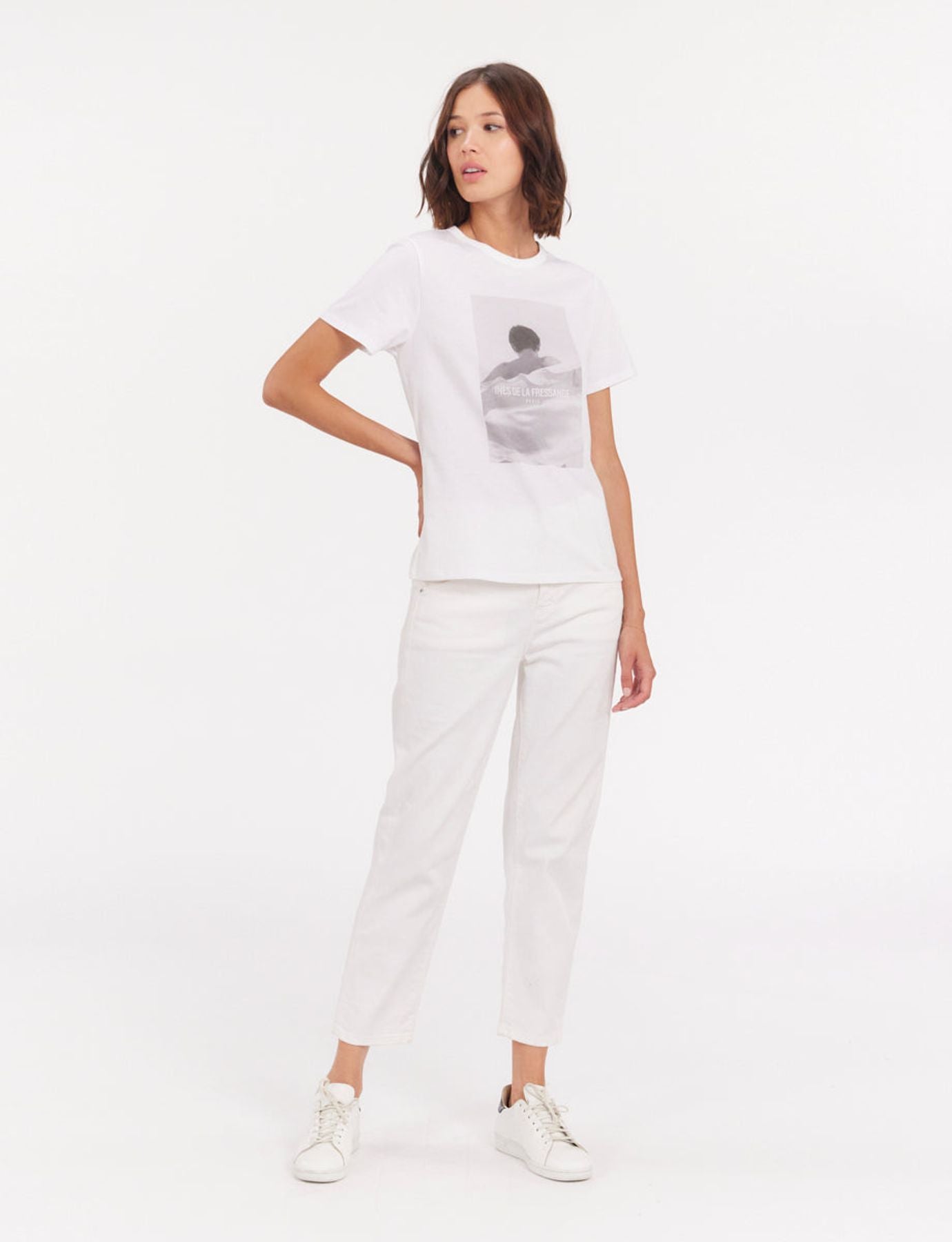 Camiseta blanca estampada Oscar