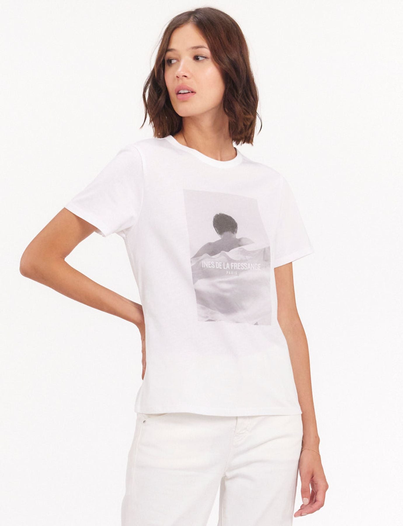 Camiseta blanca estampada Oscar