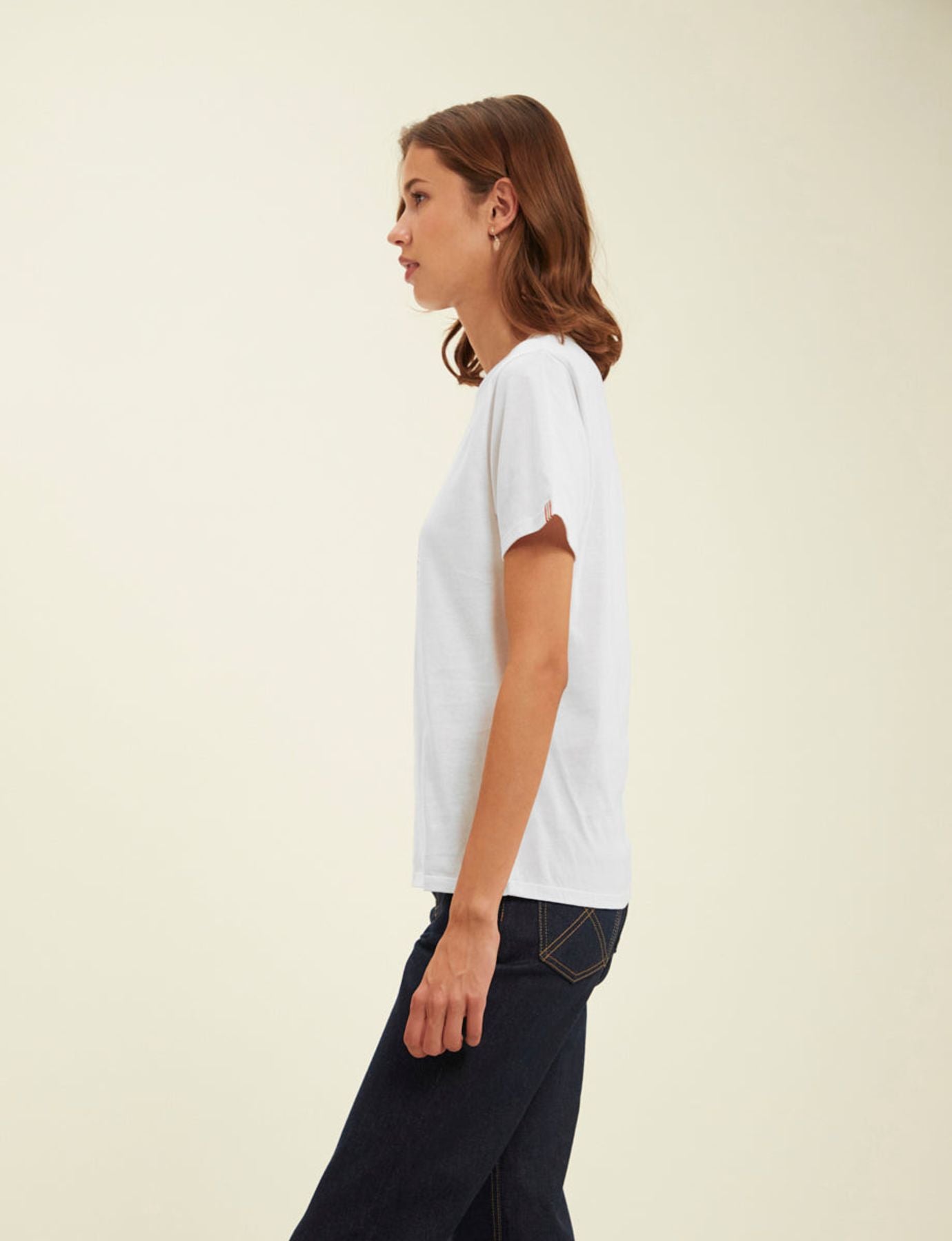 Camiseta Oscar logo blanco rosa