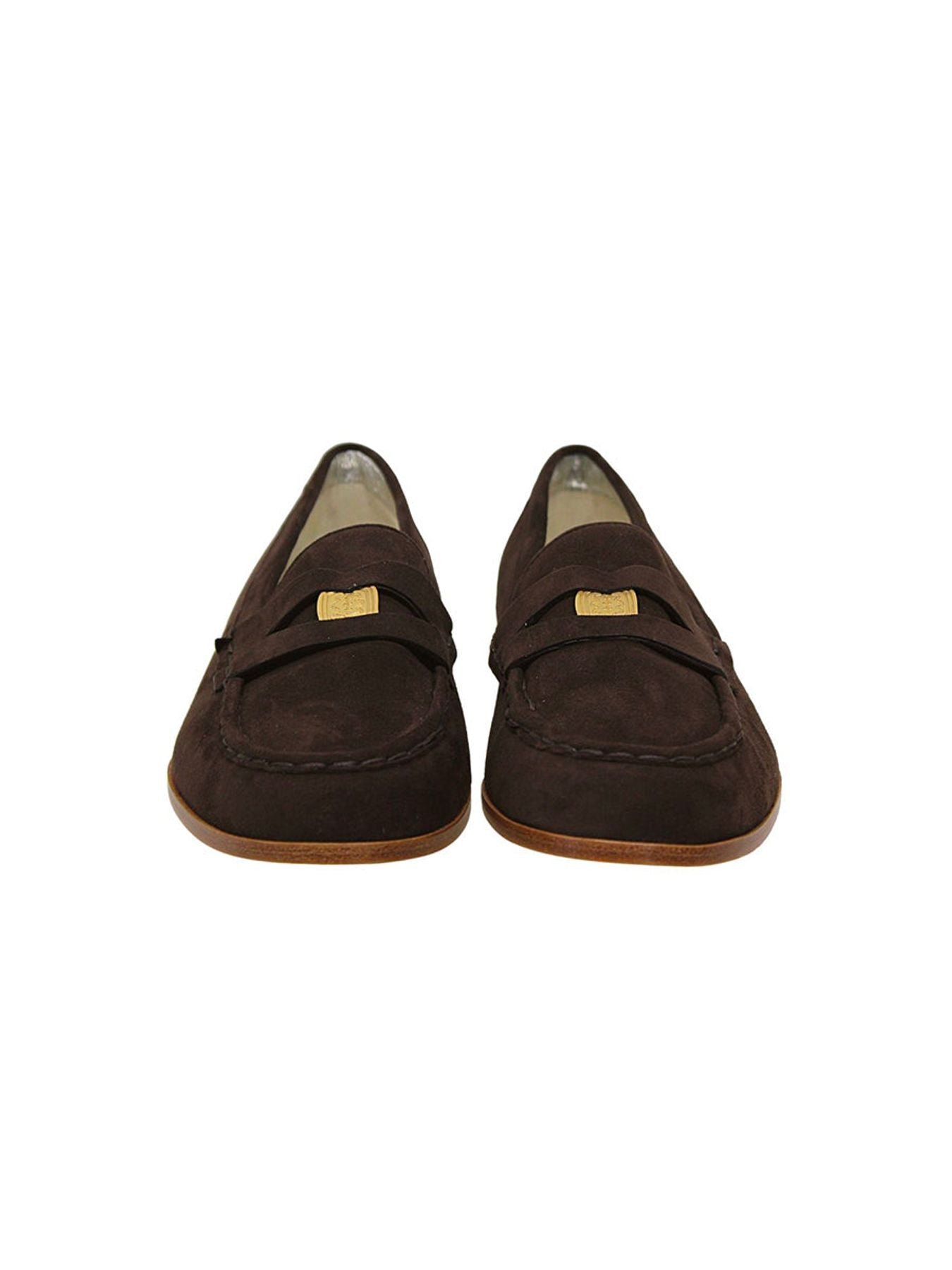 Brown suede loafer