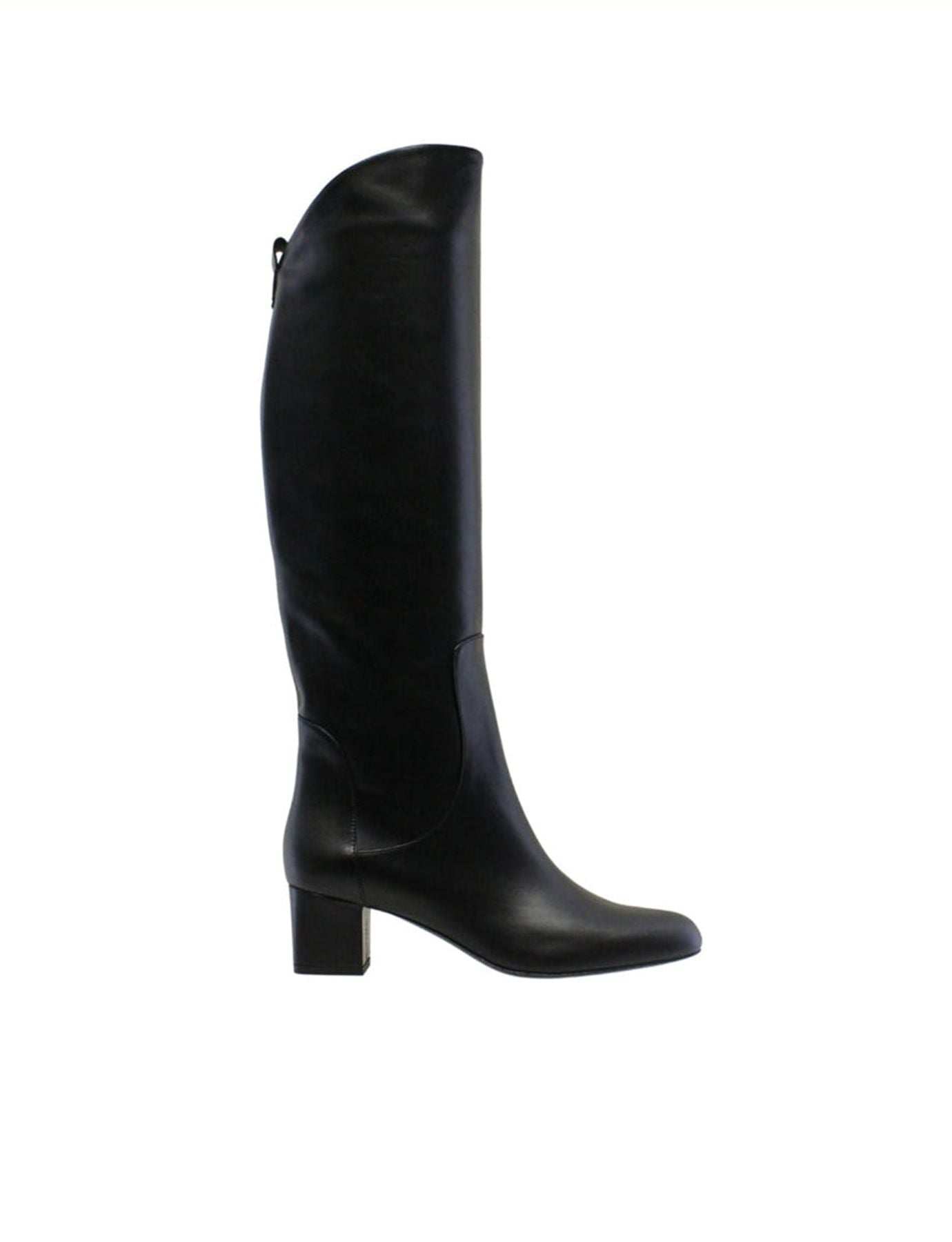 Botas de tacón de cuero negro