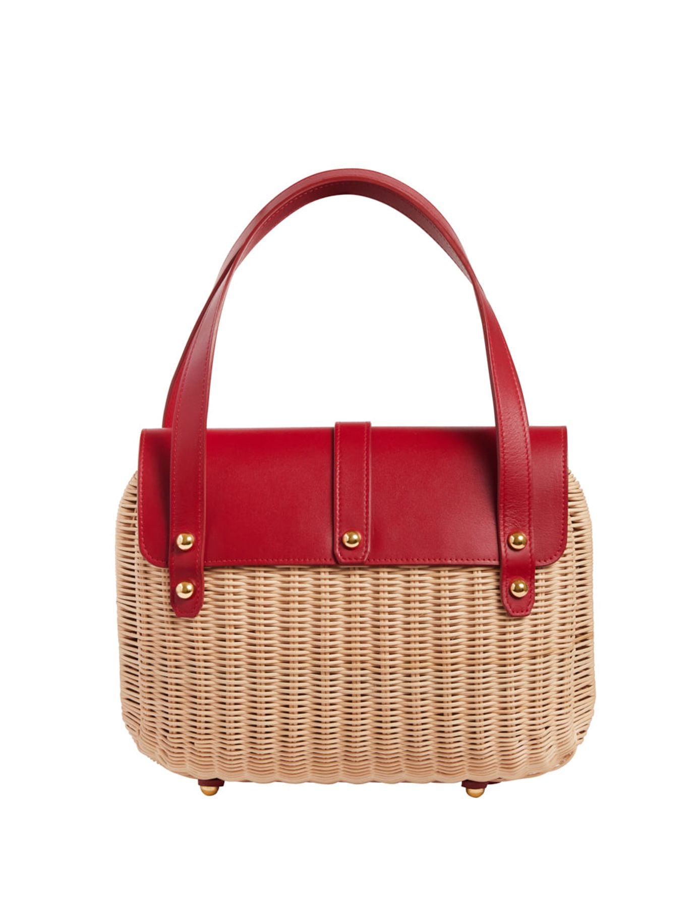 Desiré red leather basket