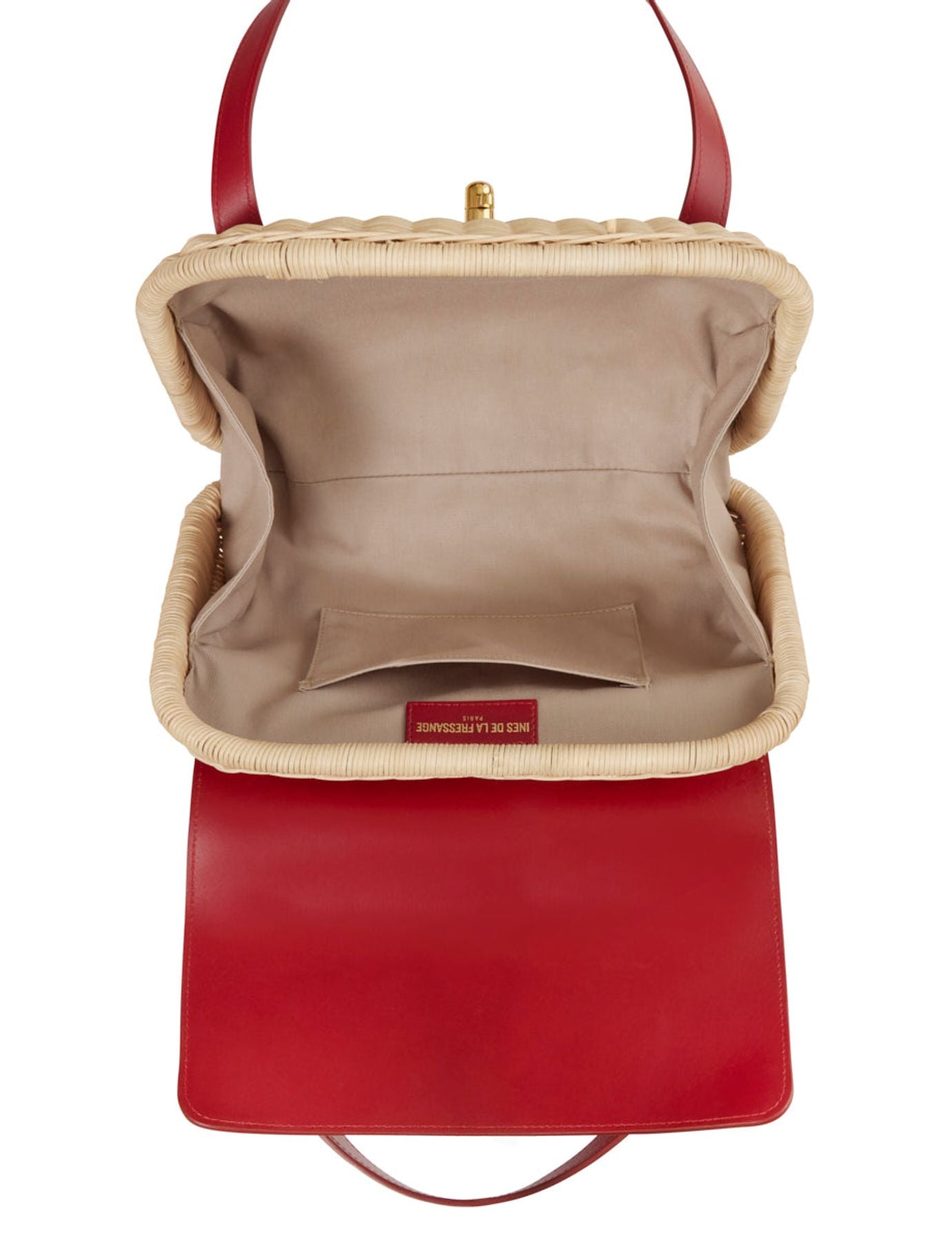 Desiré red leather basket