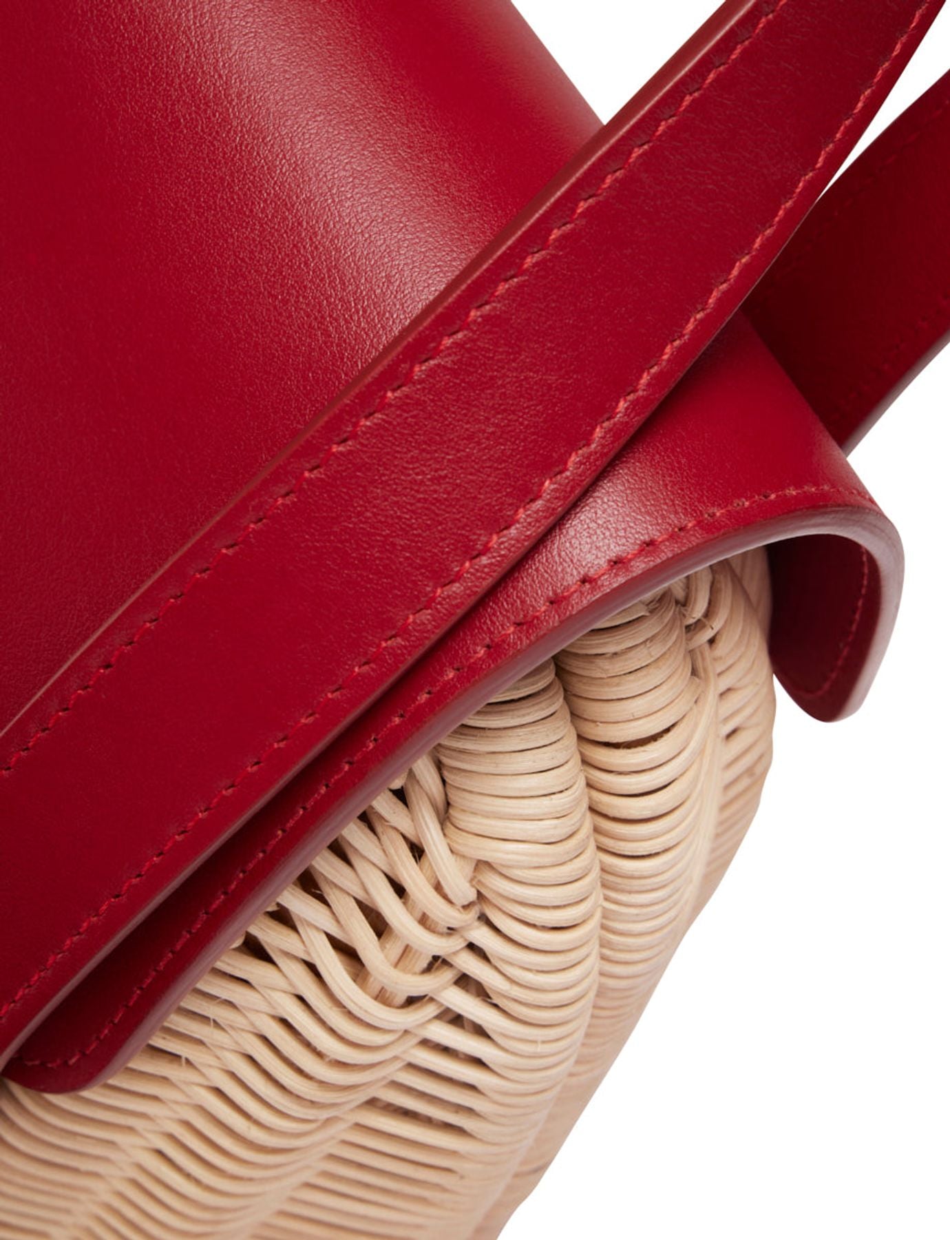 Desiré red leather basket