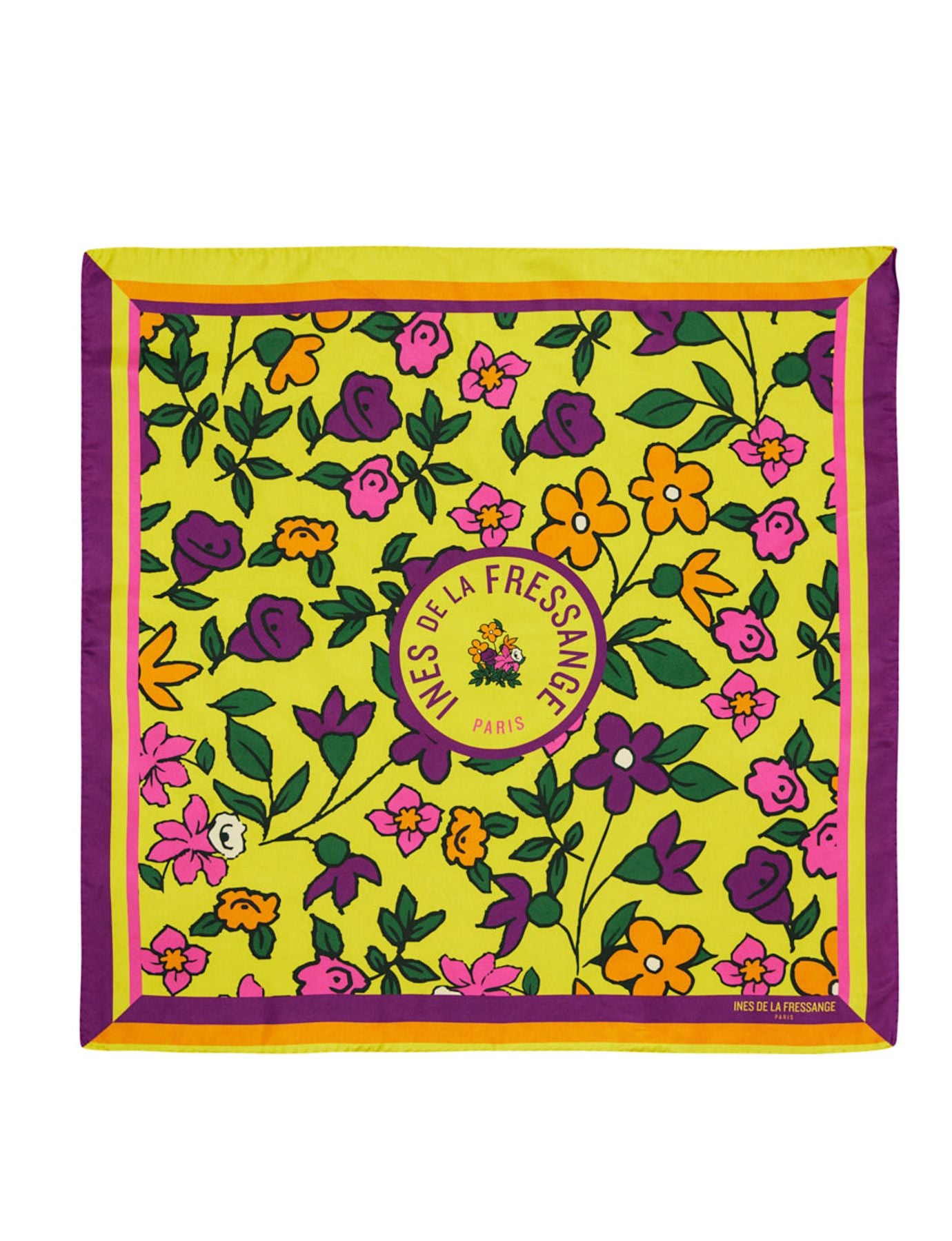 Broadway Hippie Flower Scarf yellow