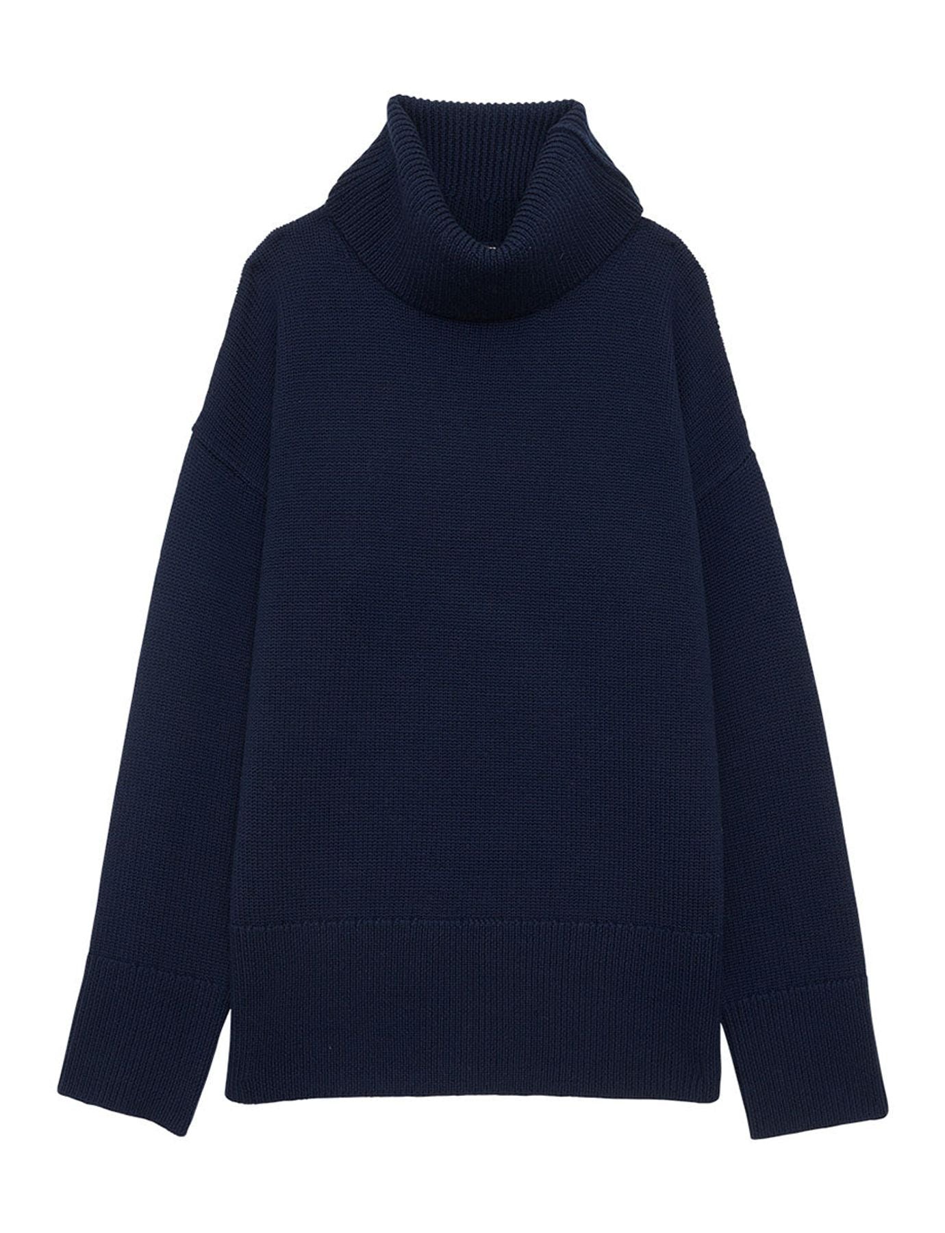 Maglione di lana blu Stefania