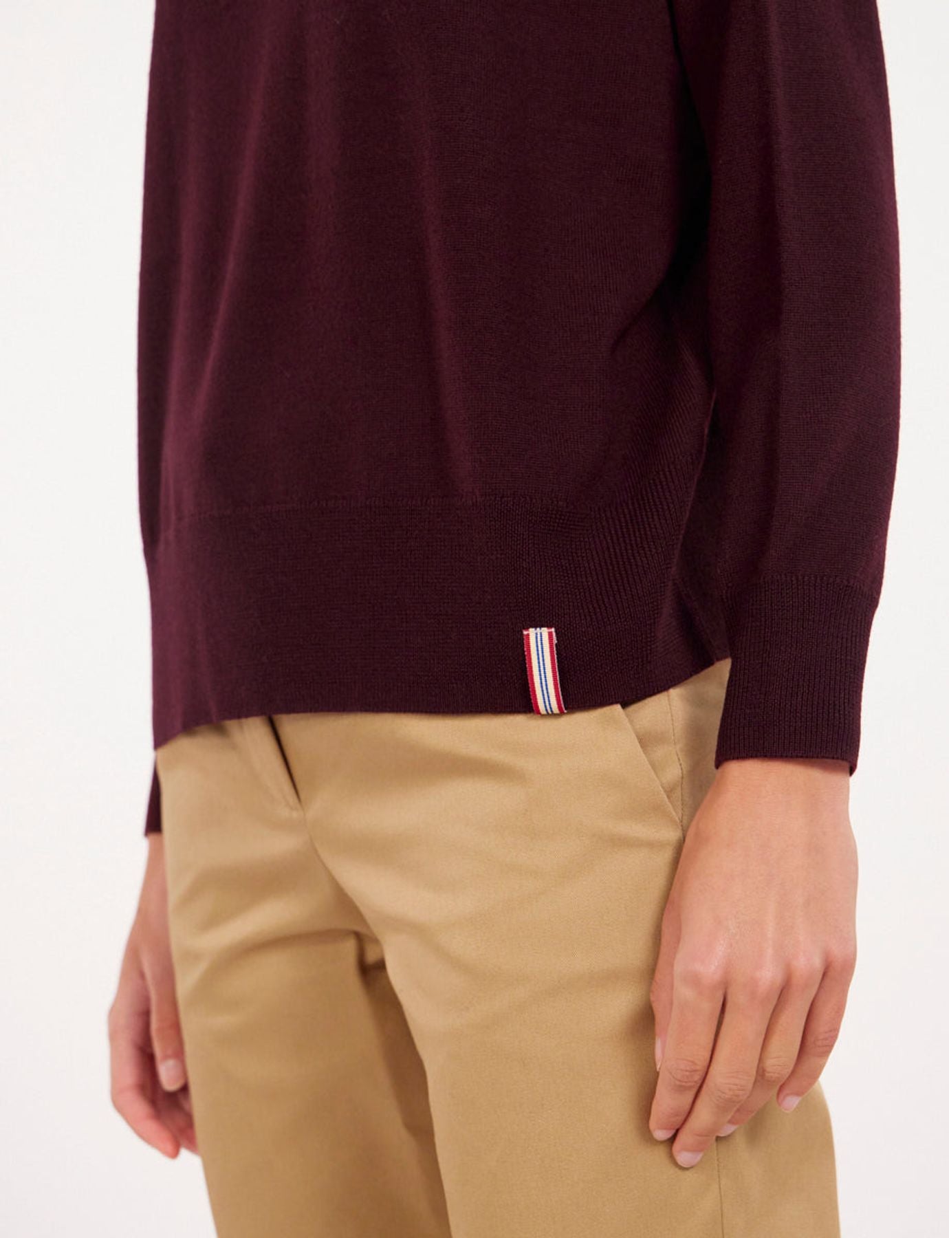Alessia plum wool sweater
