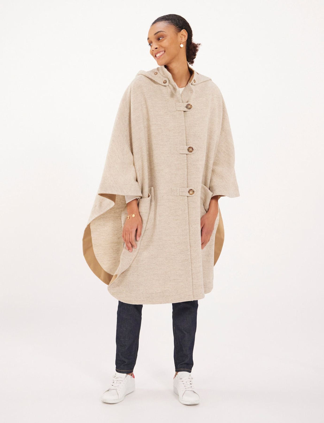 Capa de lana beige/crudo Ruppert