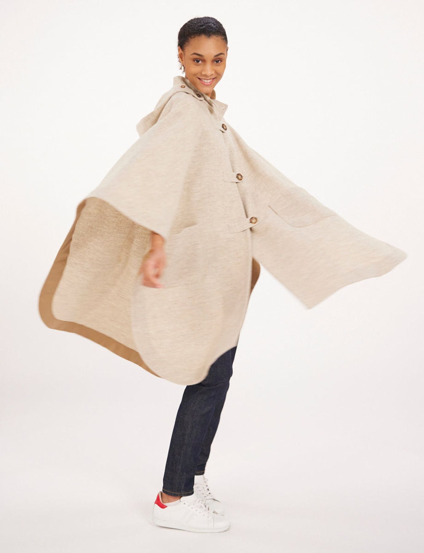 Capa de lana beige/crudo Ruppert