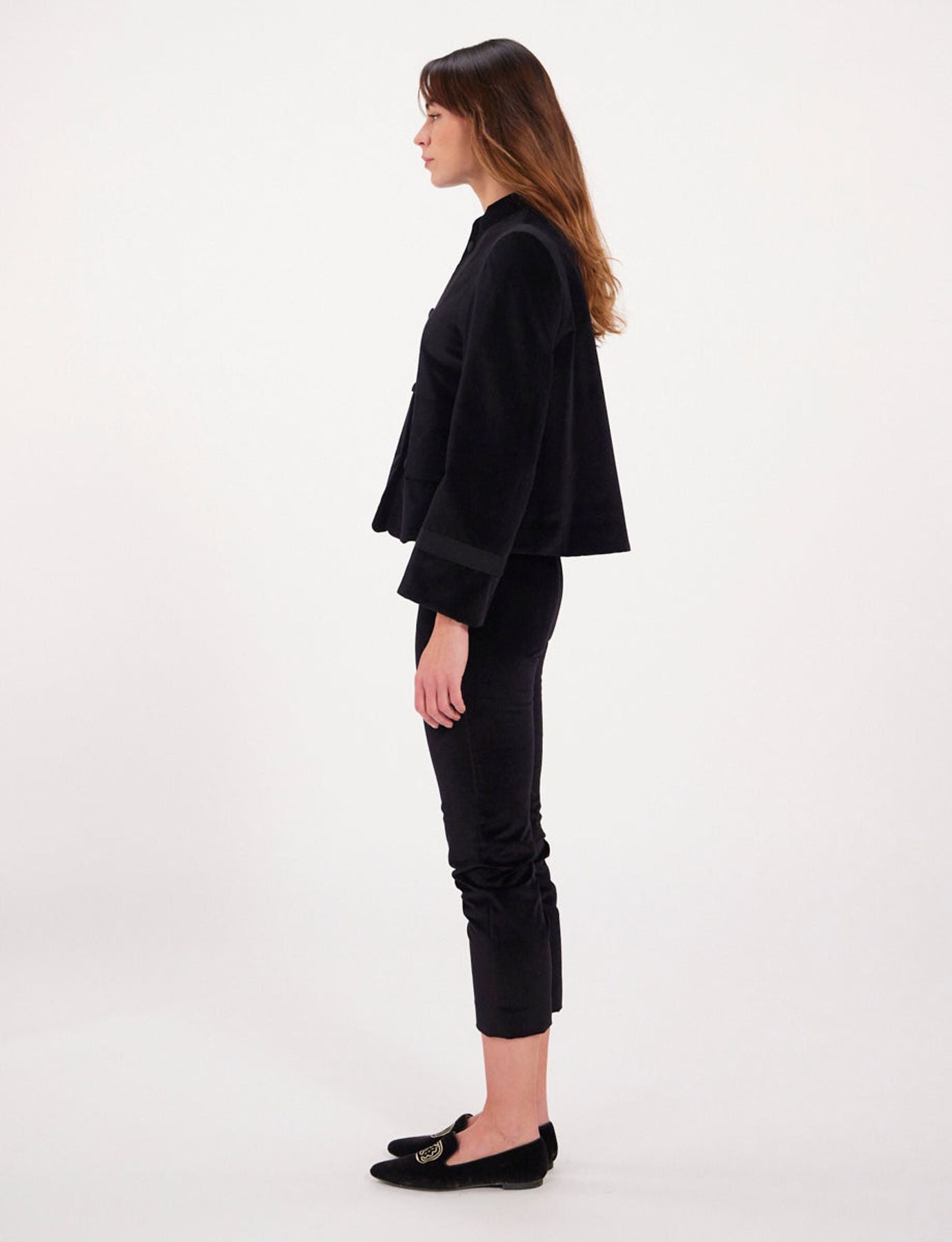 Pantalones de terciopelo negro Audrey