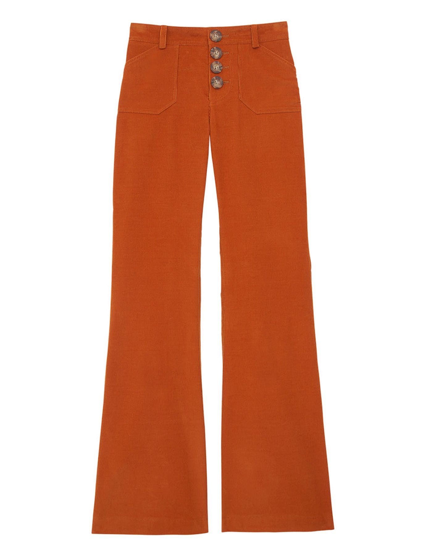 Pantalones de pana Charlotte naranja
