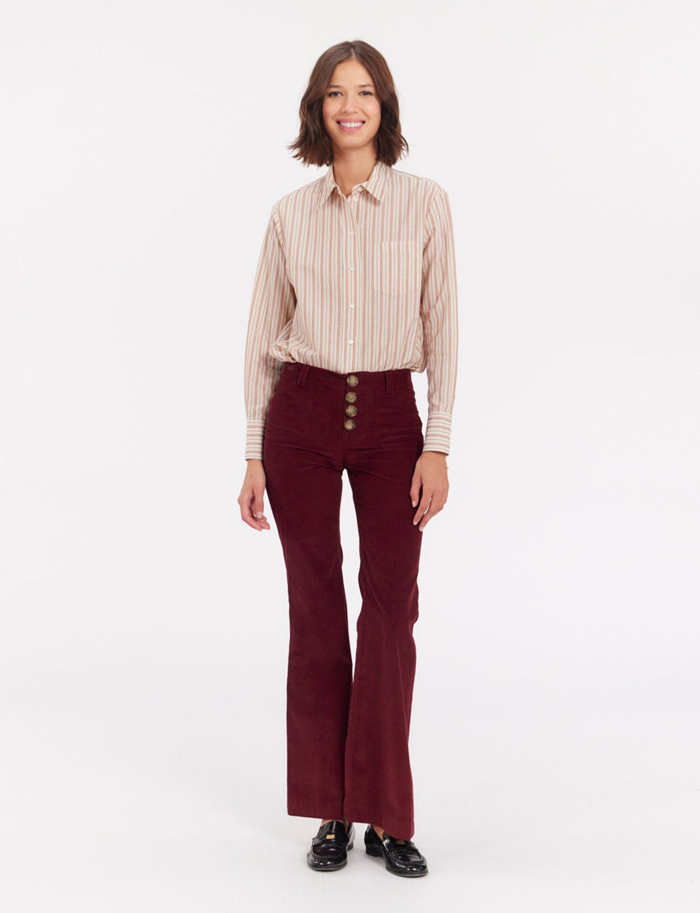 Pantalones de pana Charlotte ciruela