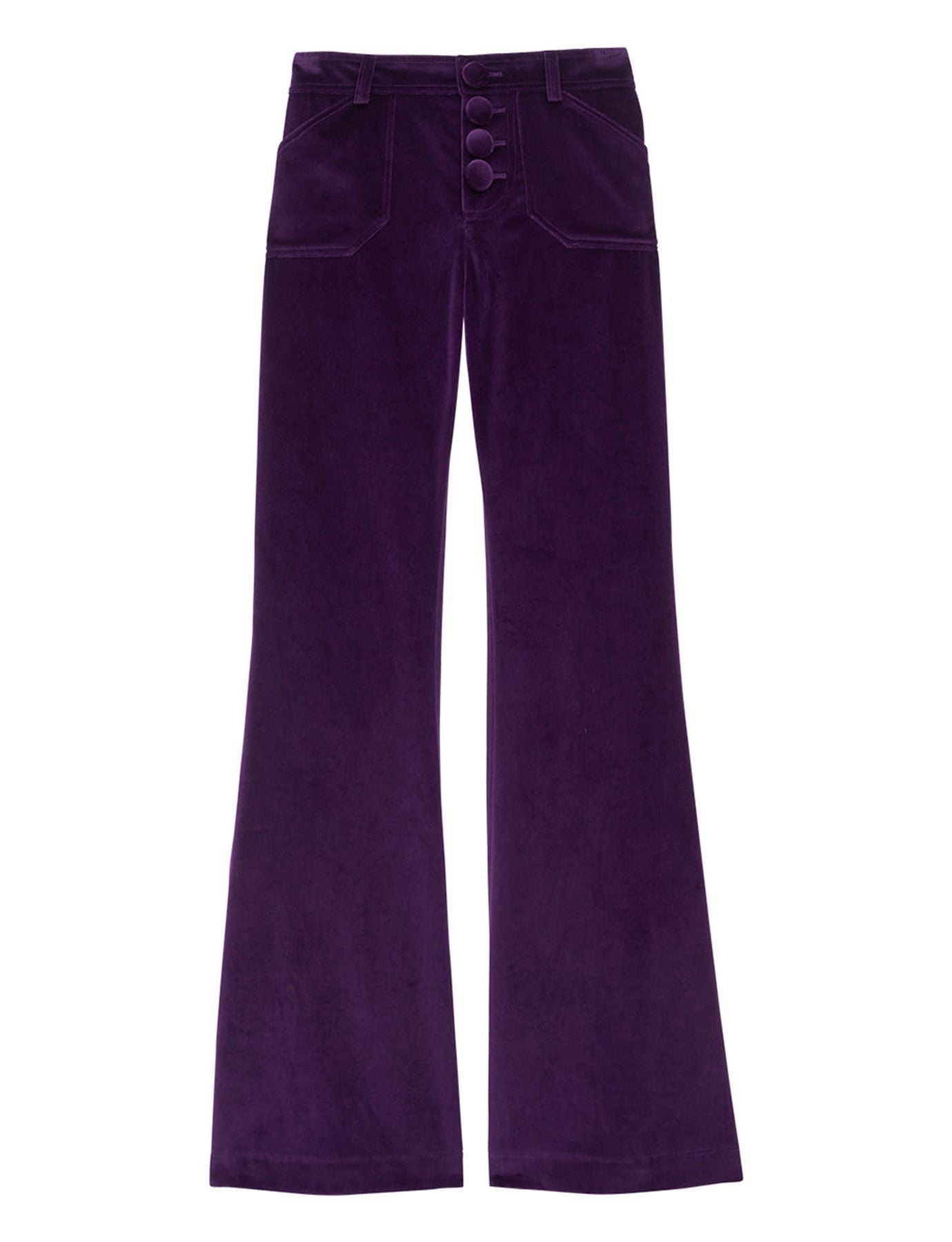 Pantalones de terciopelo morado Charlotte