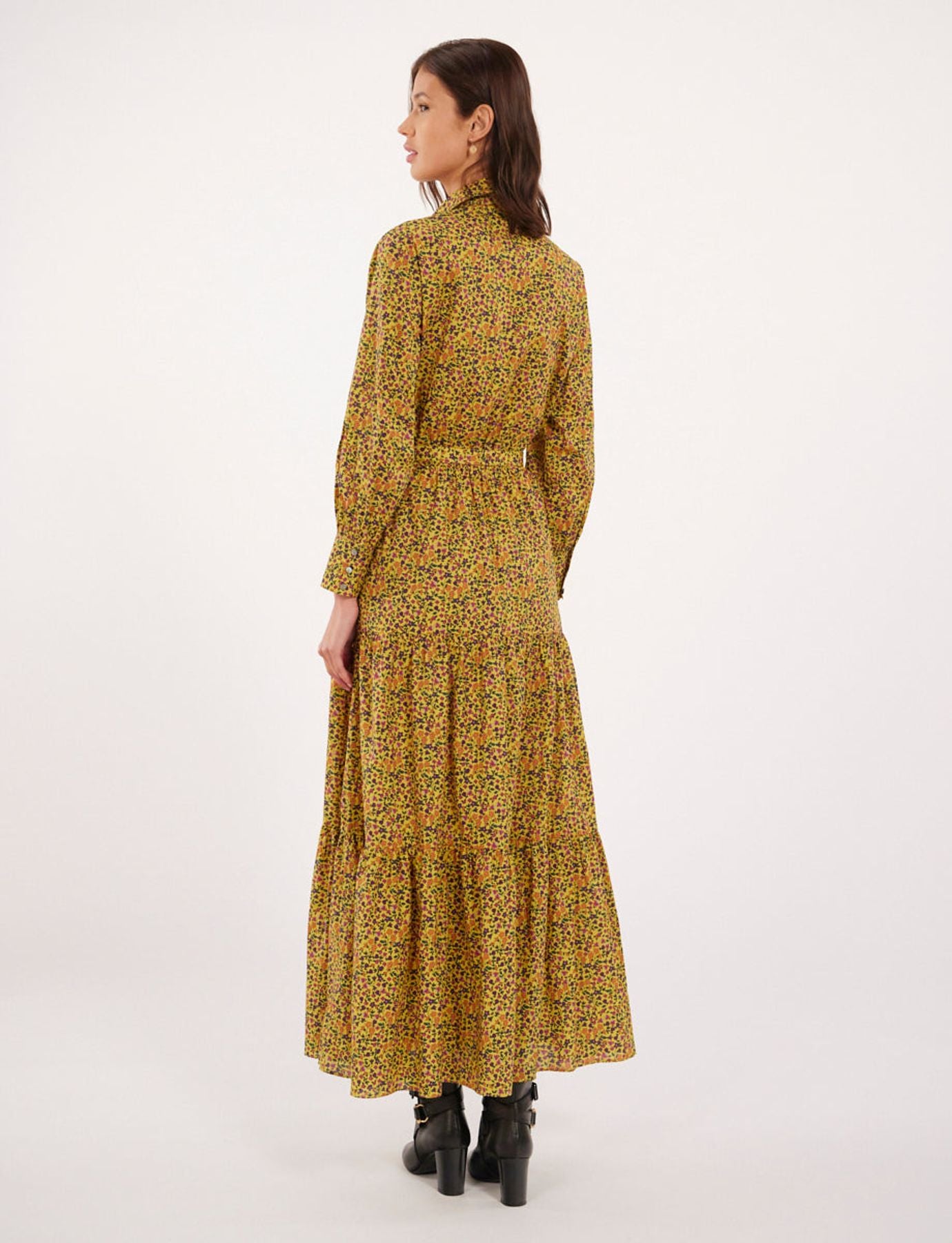 Vestido floral amarillo Léna