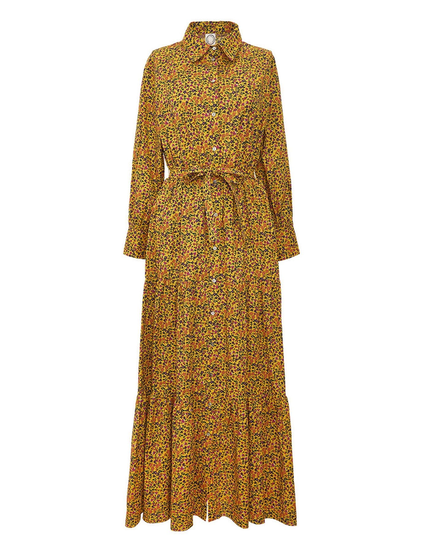 Vestido floral amarillo Léna