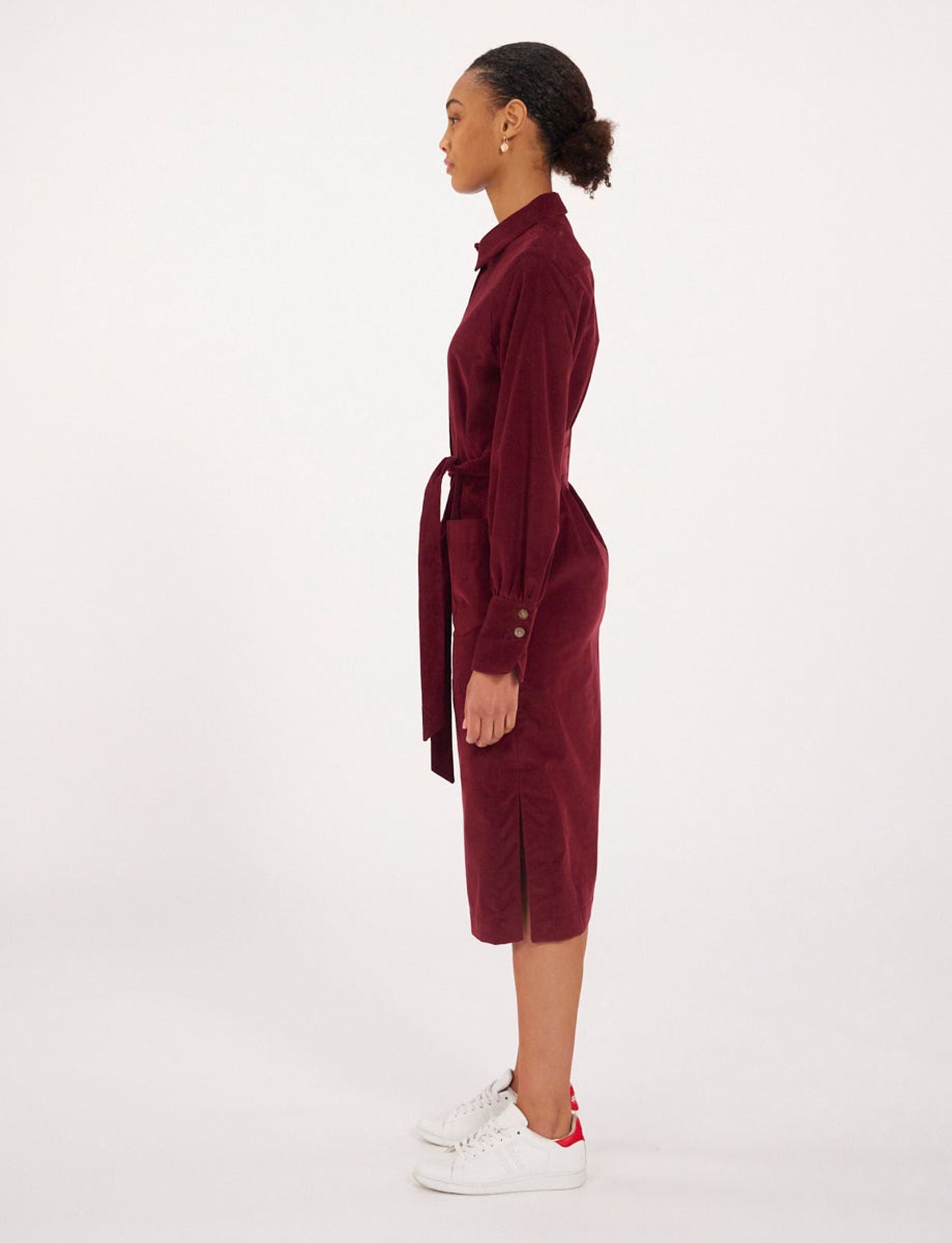 Vestido de terciopelo ciruela Rosabella