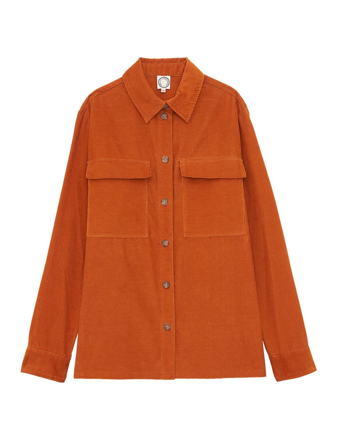Chandler orange velvet shirt