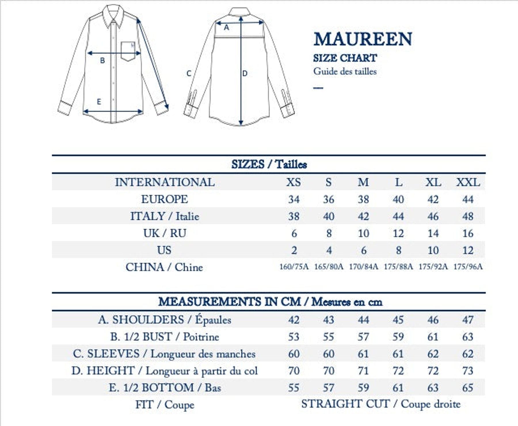 Camisa de rayas marineras/blancas Maureen