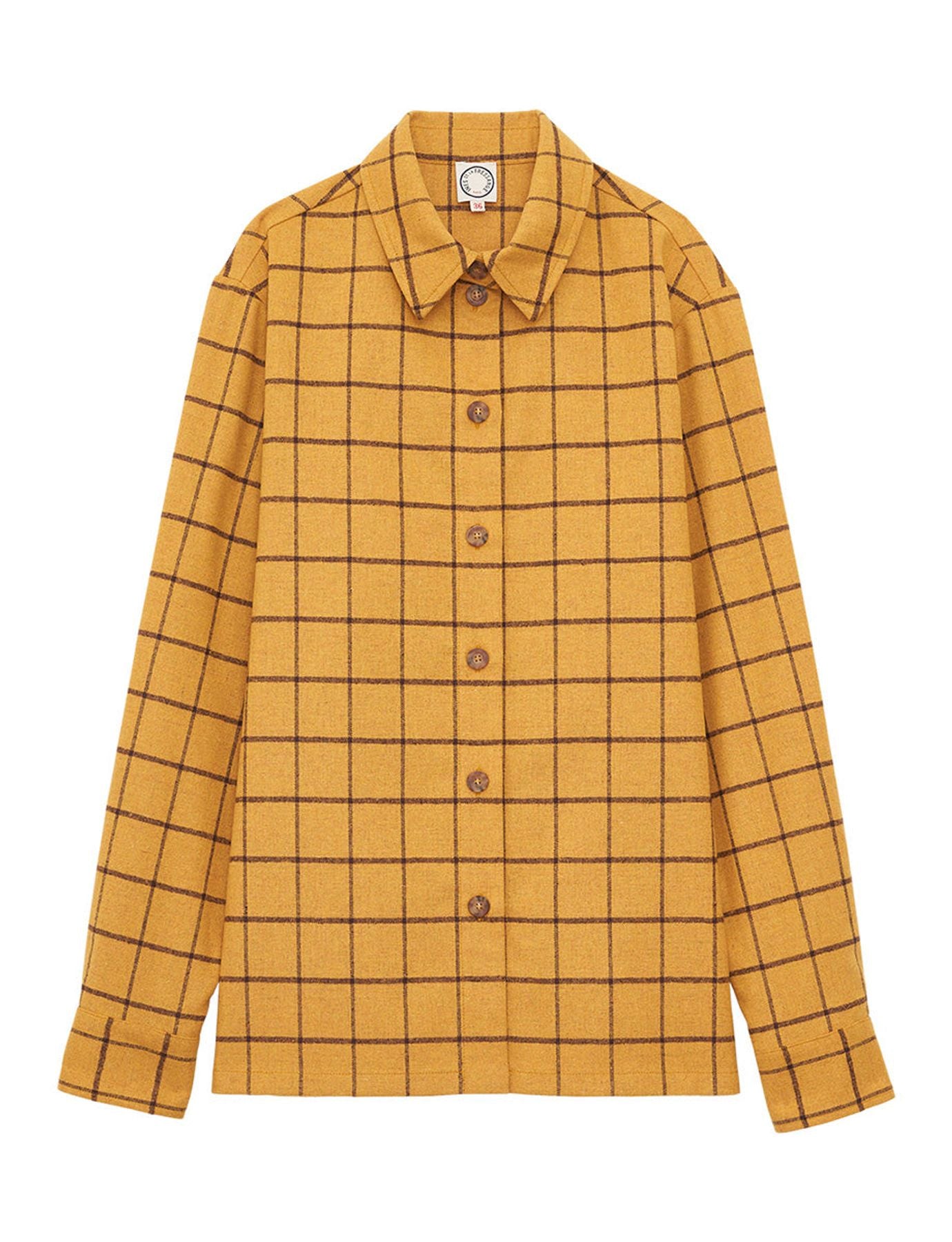 Cassia ochre check shirt