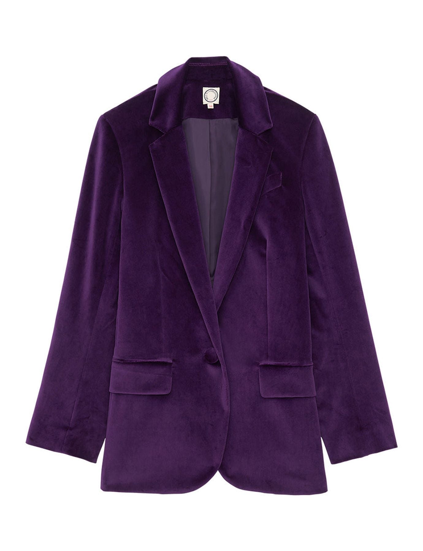 Chaqueta de terciopelo morado Bruna
