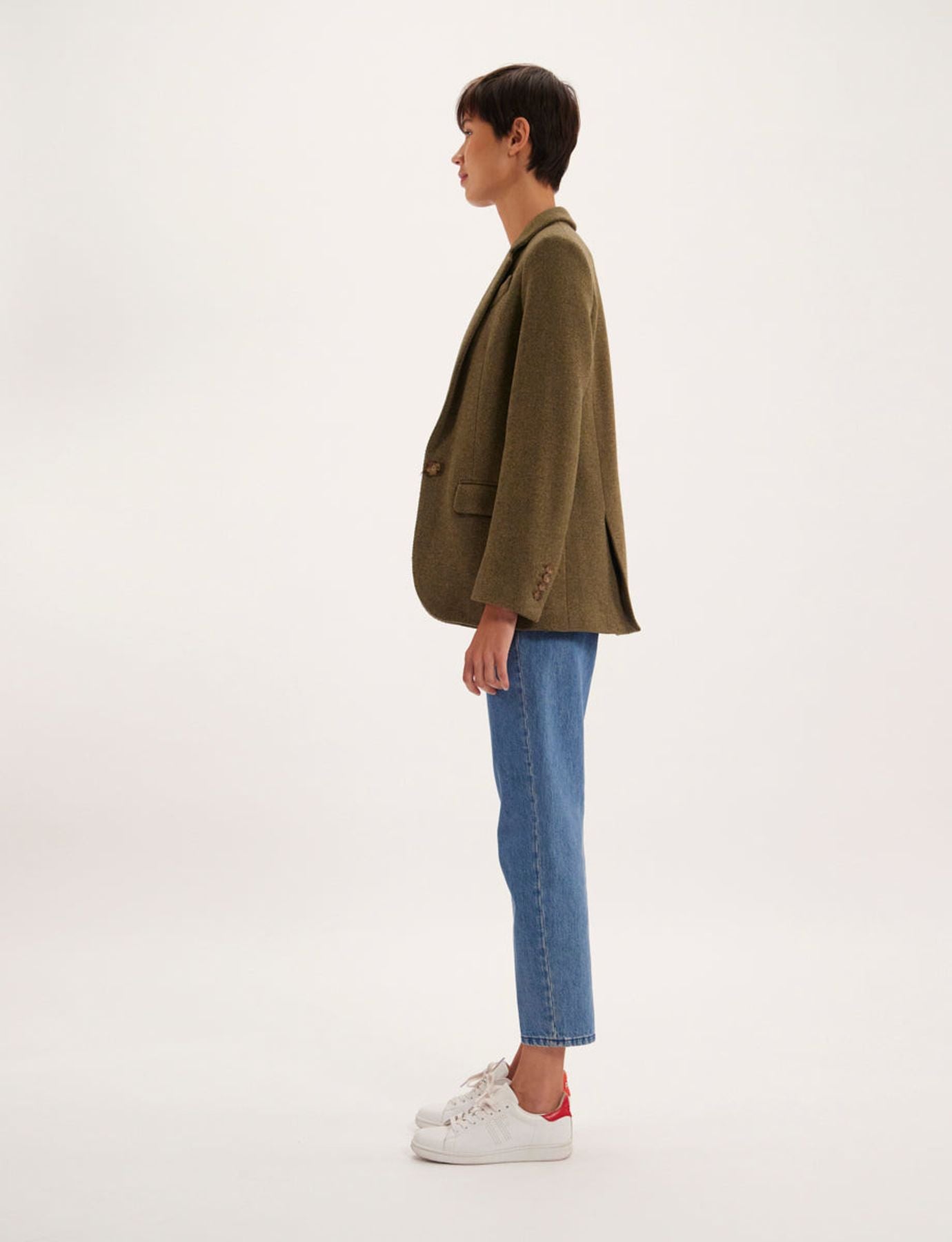 Bruna khaki wool jacket
