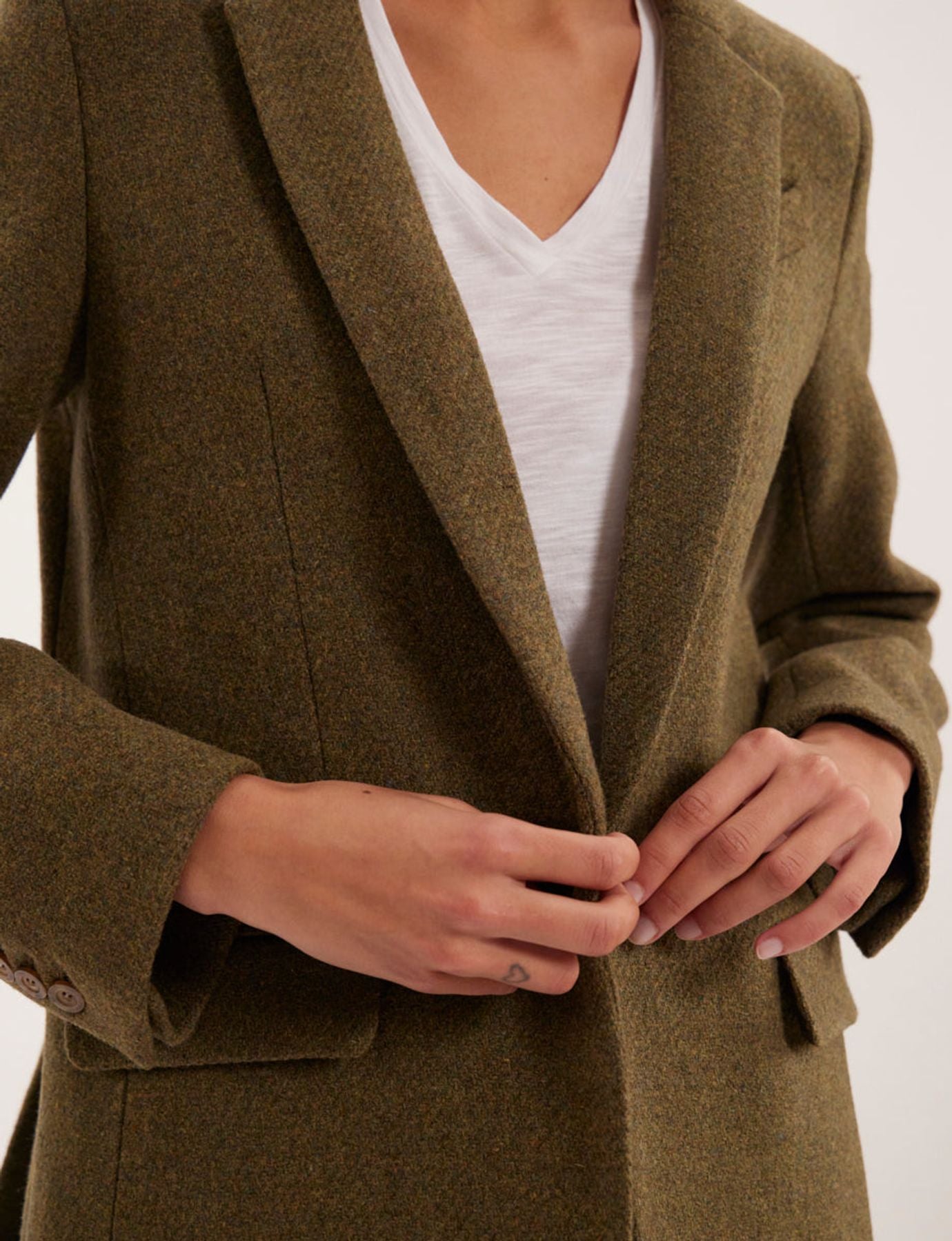 Bruna khaki wool jacket